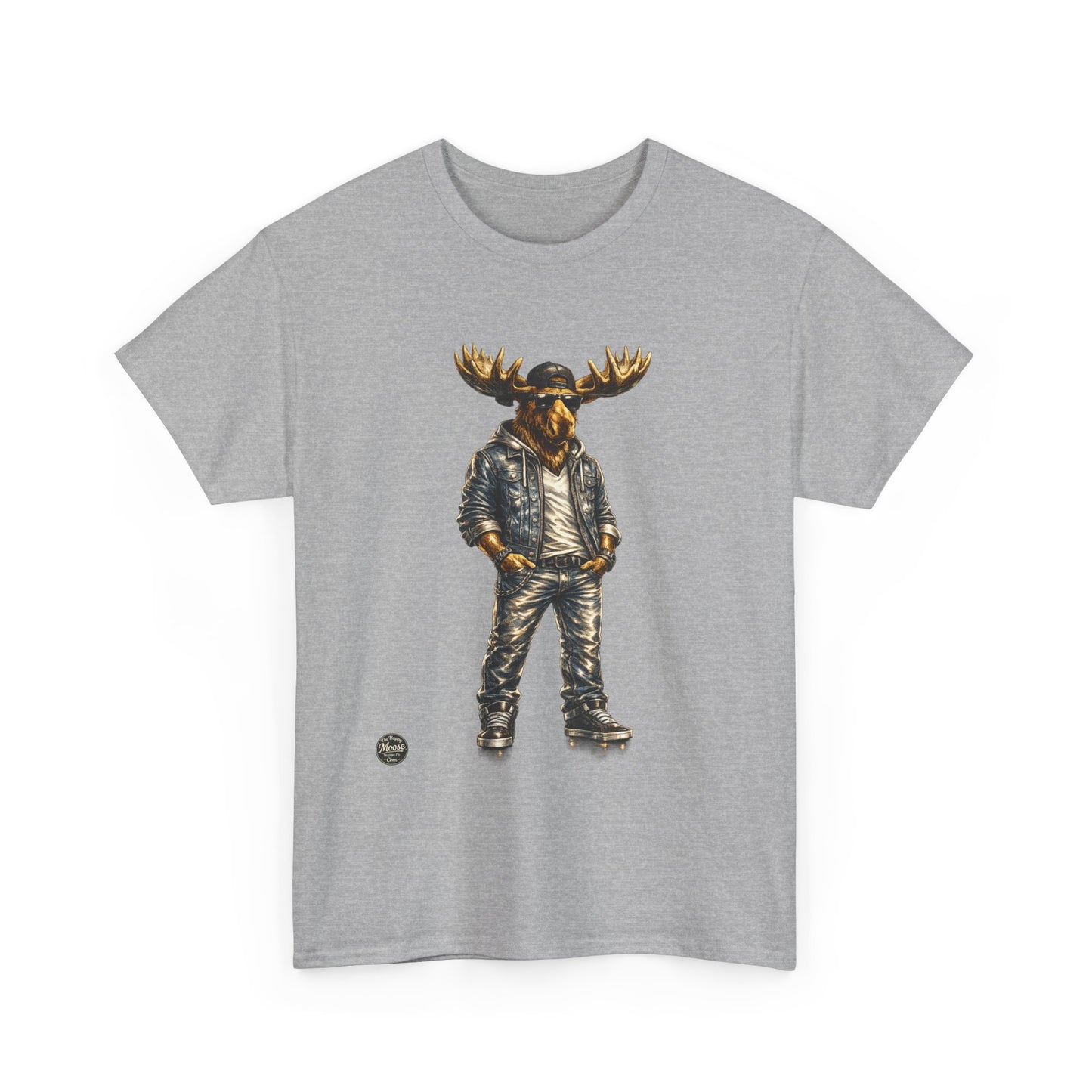 Rustic Urban Moose Graphic Tee — Outdoorsy Moose Illustration T-Shirt