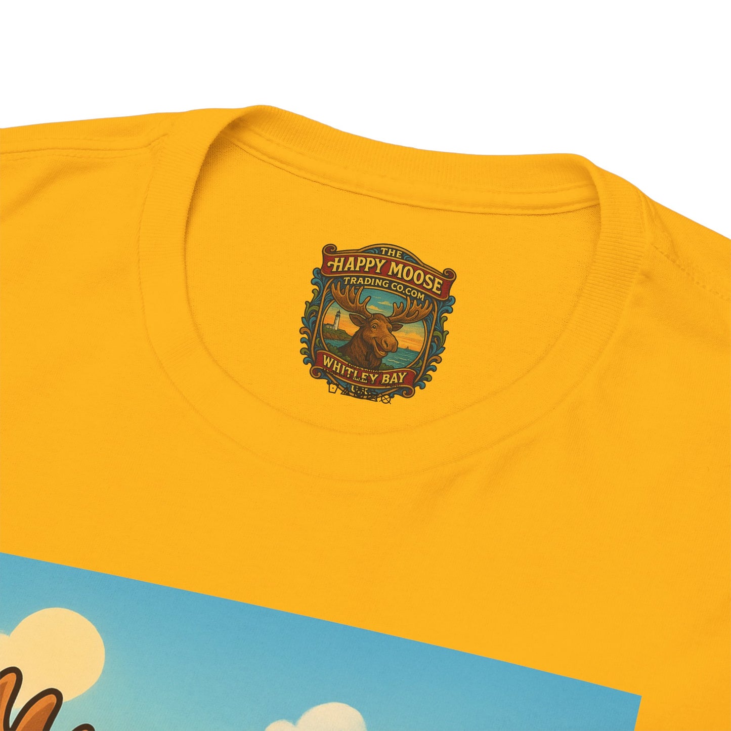 Happy Moose on a Motorcycle T-Shirt | Vintage Biker Animal Tee