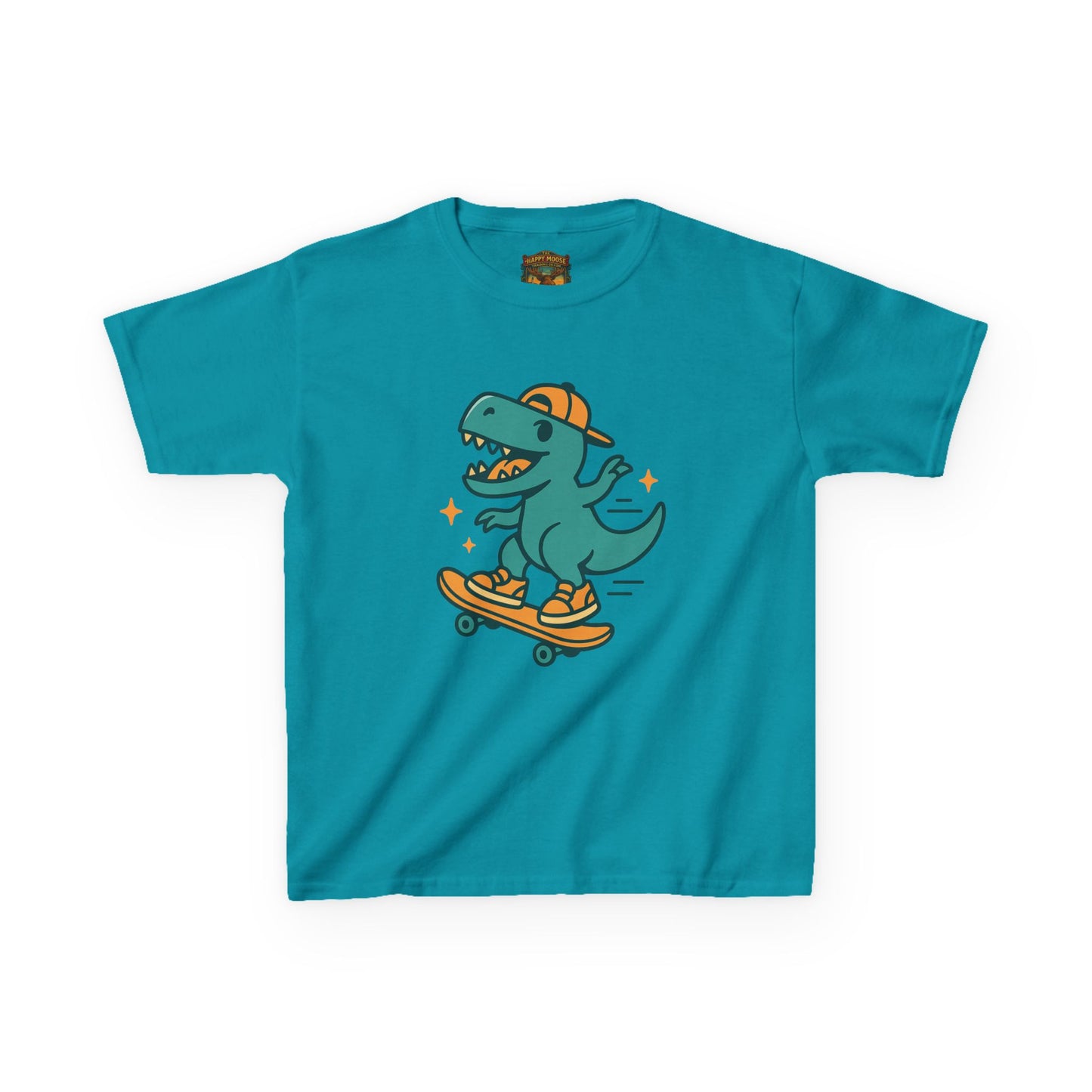 Kids Skateboarding Dino Tee — Cute Skateboard T‑Rex Graphic Shirt