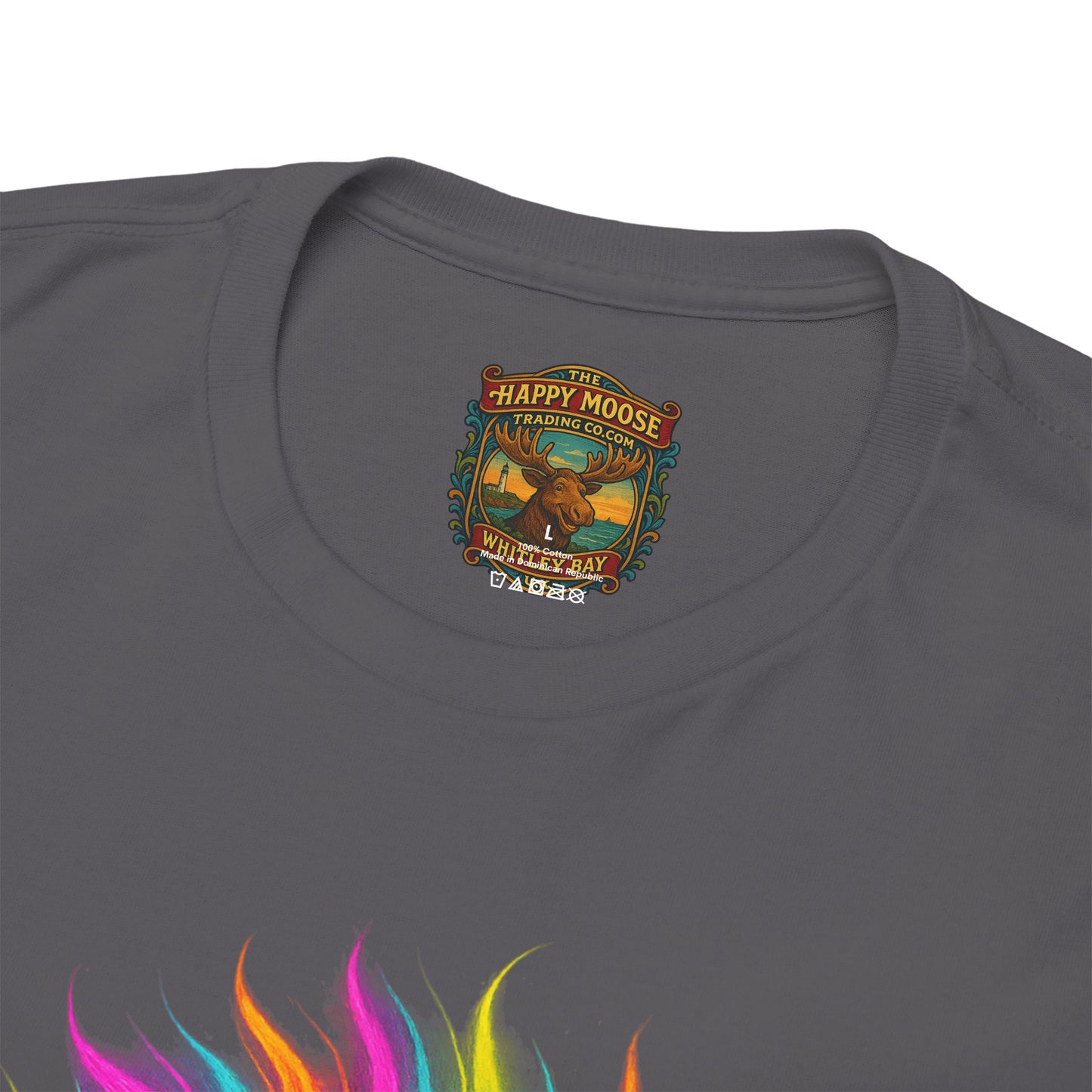 Colorful Highland Cow T-Shirt — Vibrant Rainbow Yak Graphic Tee