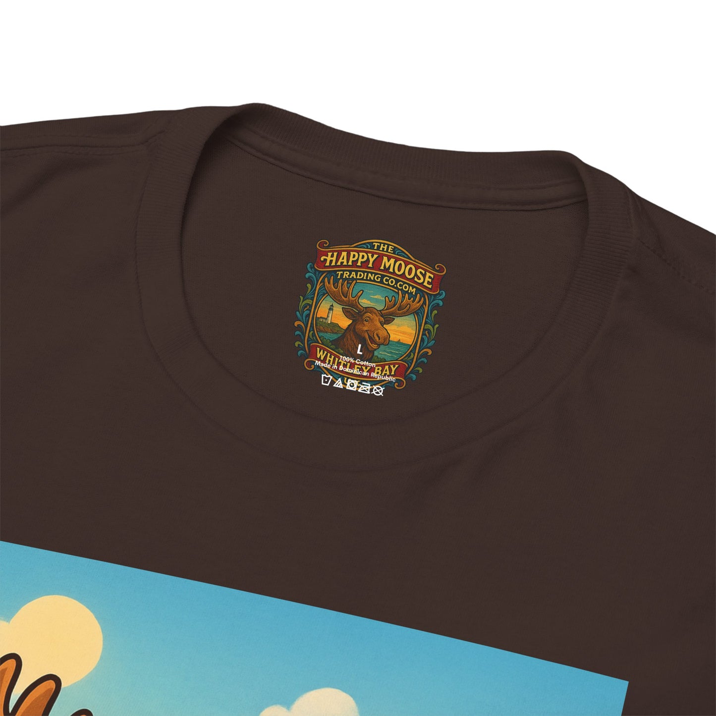 Happy Moose on a Motorcycle T-Shirt | Vintage Biker Animal Tee