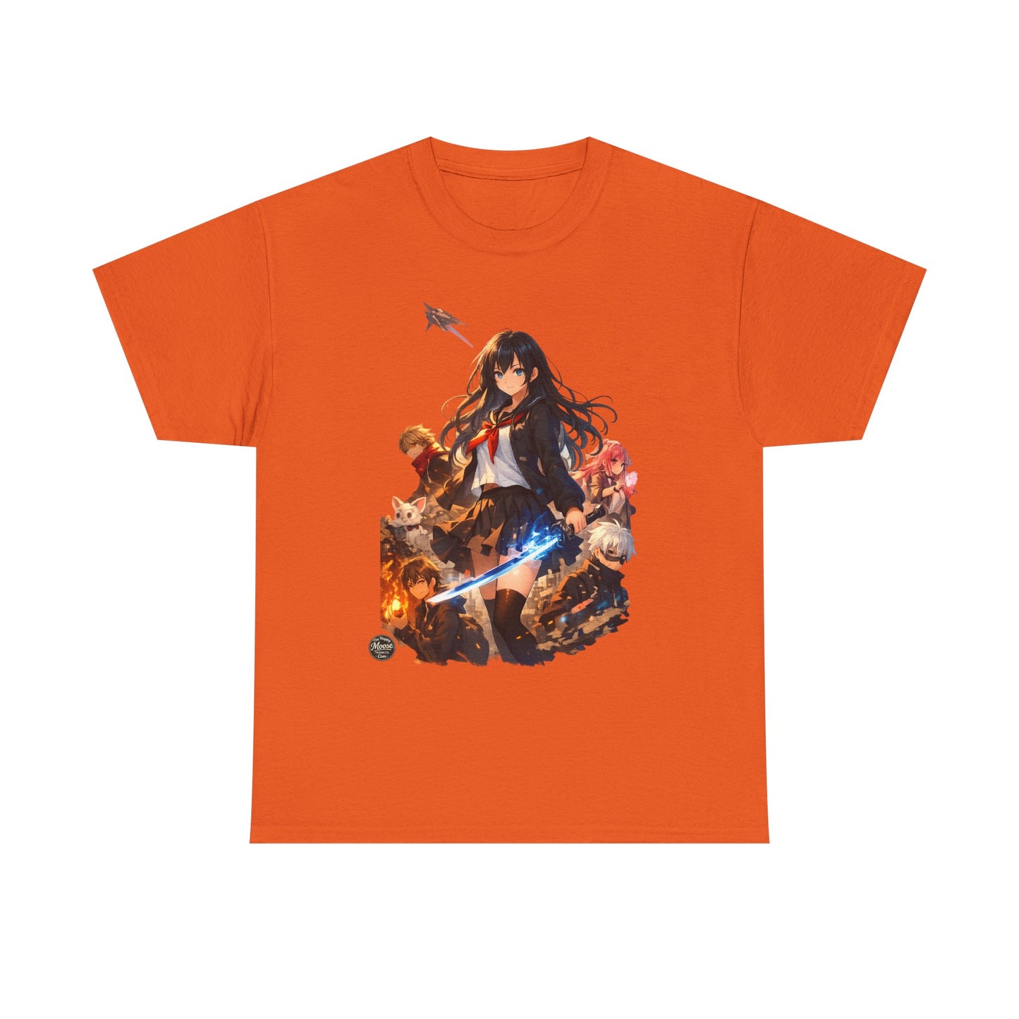 Anime Fantasy Heroine T-Shirt — Sword & Crew Art Tee #E008
