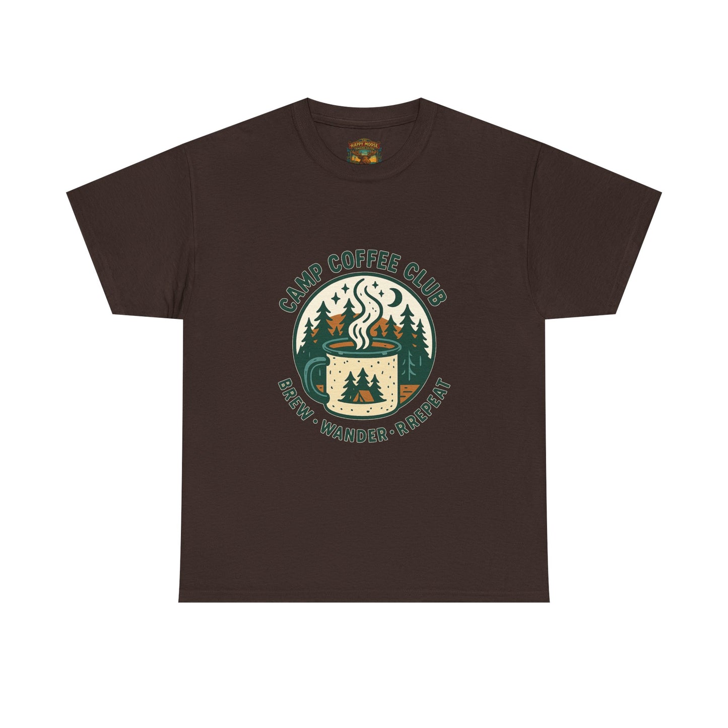 Camp Coffee T-Shirt — 'CAMP COFFEE' Retro Outdoor Tee