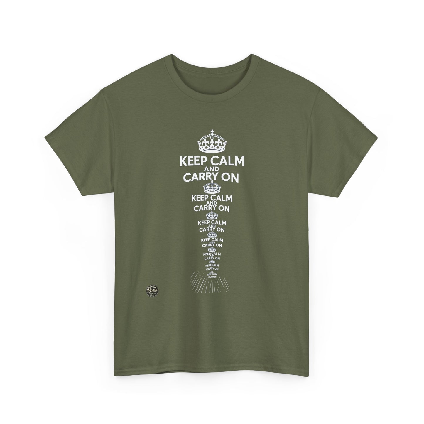 Keep Calm and Carry On T‑Shirt — Vintage British Motto Tee