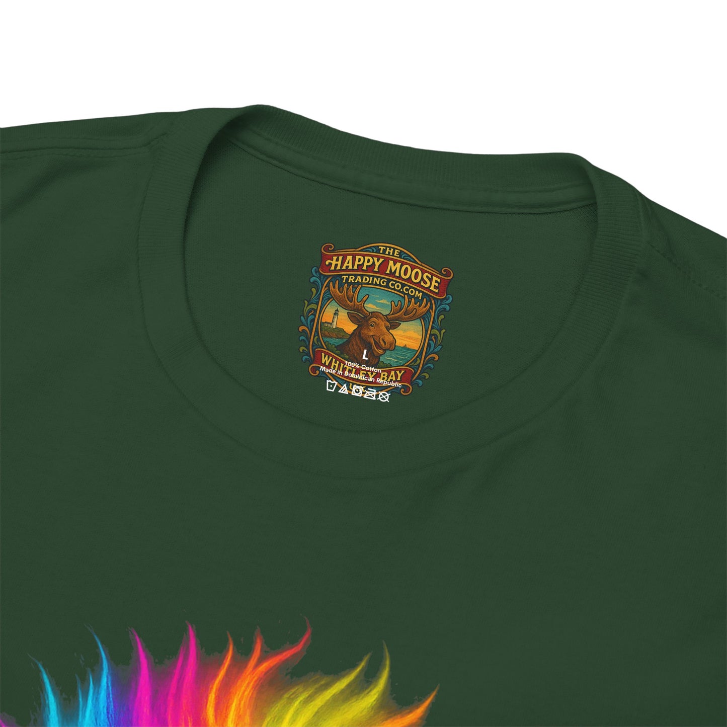 Rainbow Buffalo T-Shirt — Colorful Neon Bison Graphic Tee