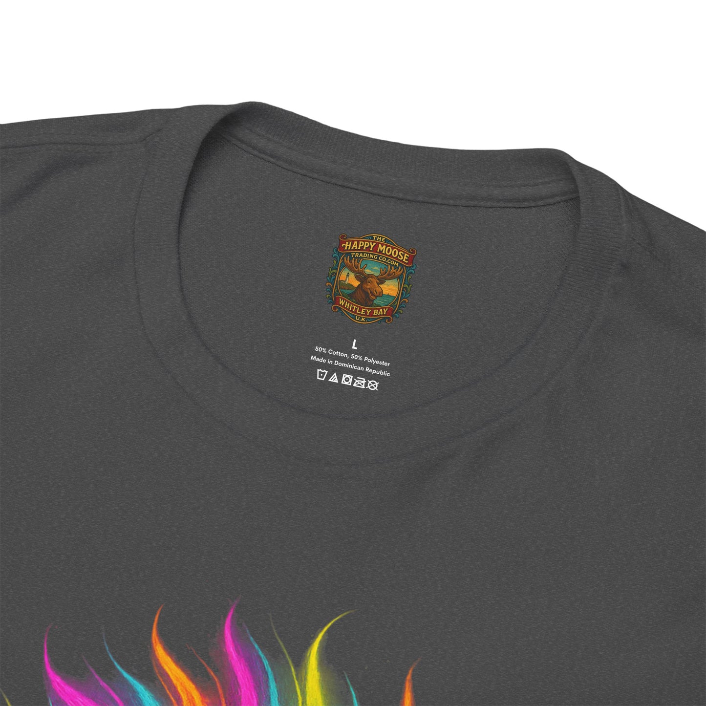 Colorful Highland Cow T-Shirt — Vibrant Rainbow Yak Graphic Tee