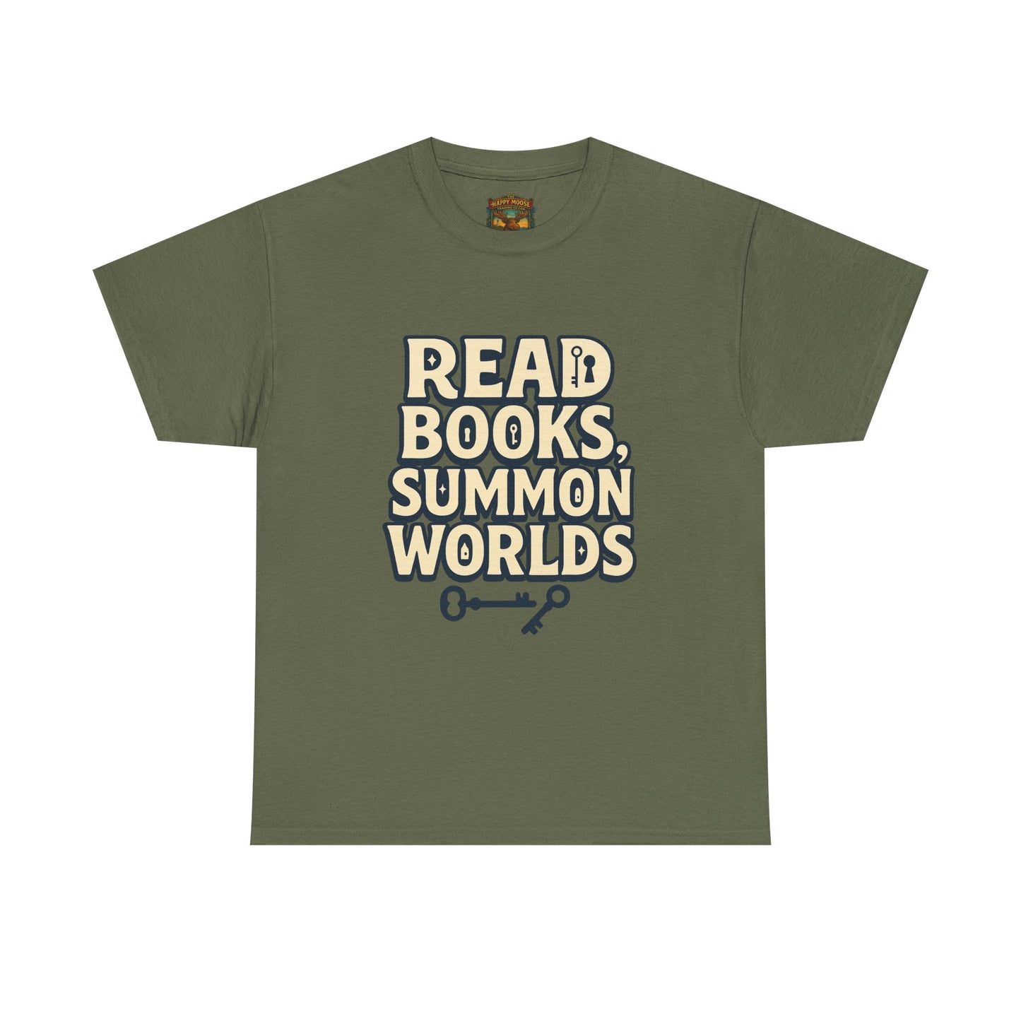 Read Books Summon Worlds T-Shirt — Literary Fantasy Book Lover Tee