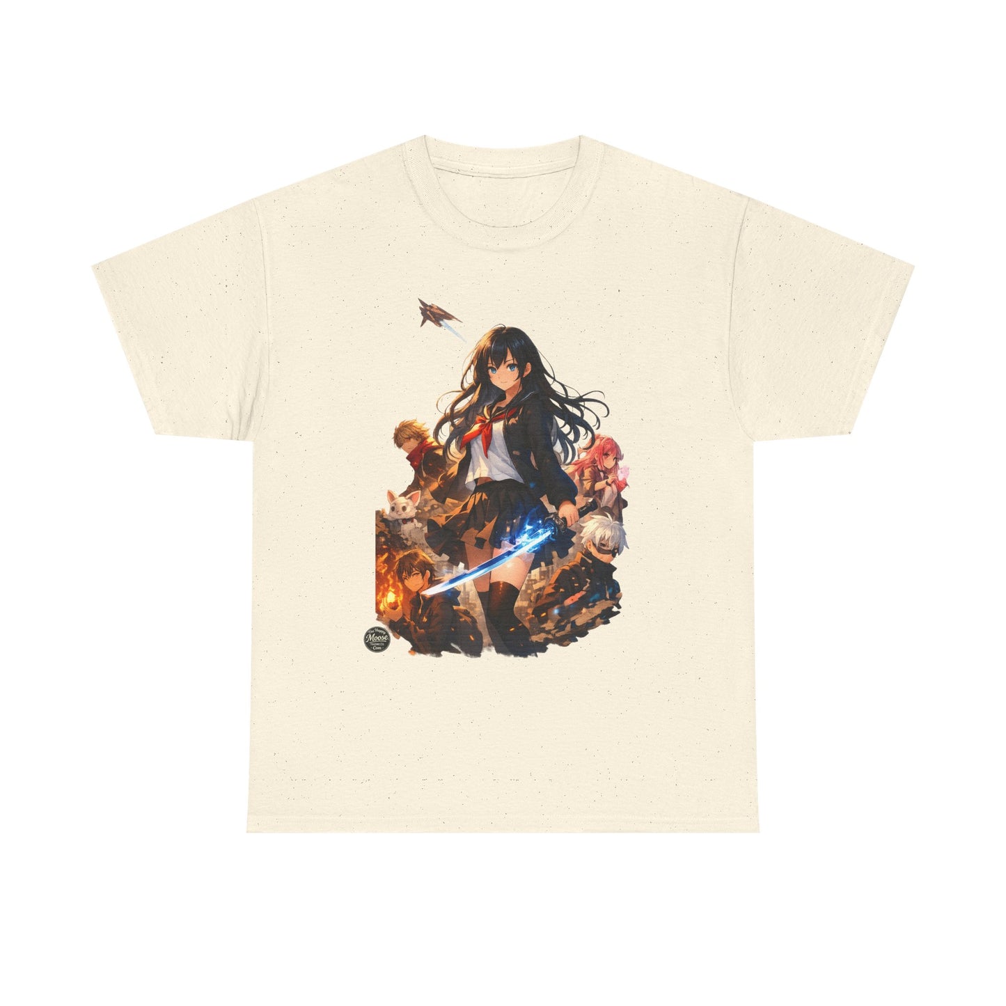 Anime Fantasy Heroine T-Shirt — Sword & Crew Art Tee #E008