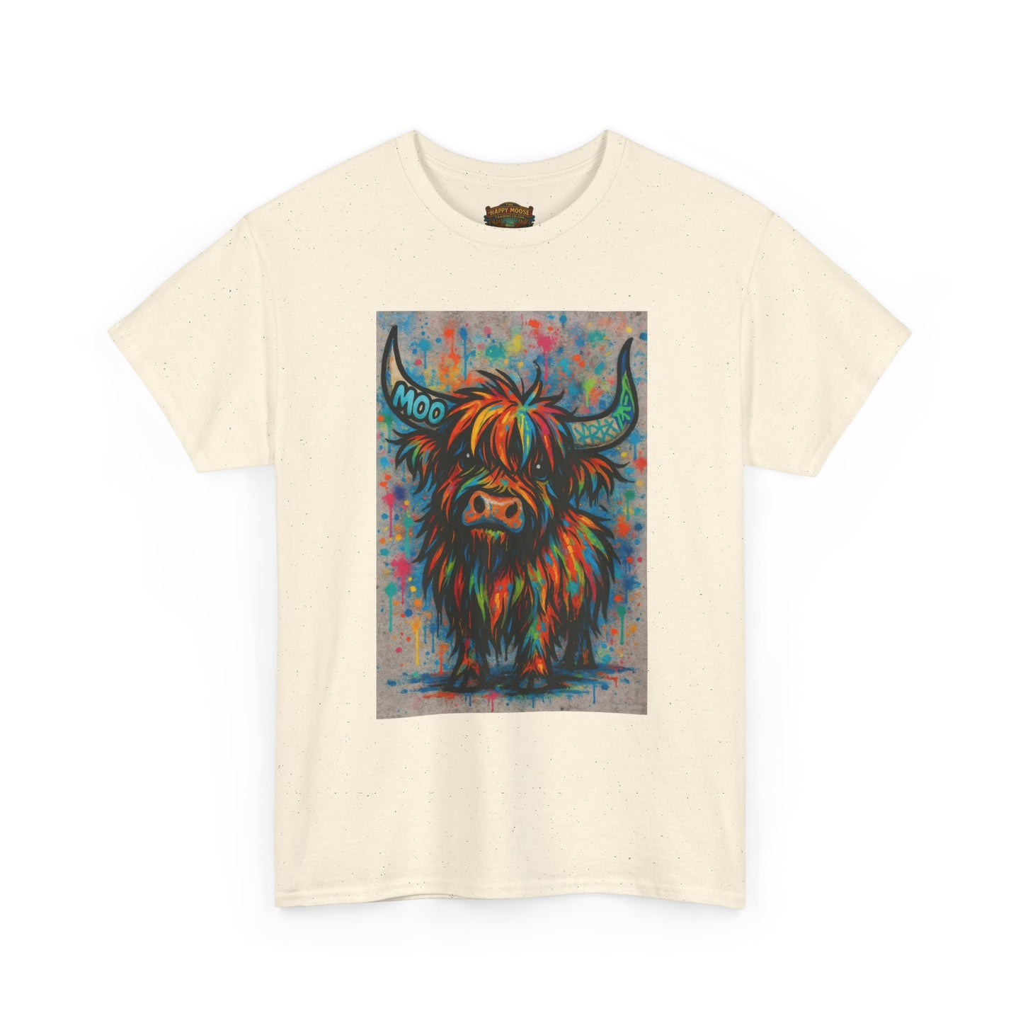 Psychedelic Highland Cow T-Shirt | Retro Rainbow Cow Art 8