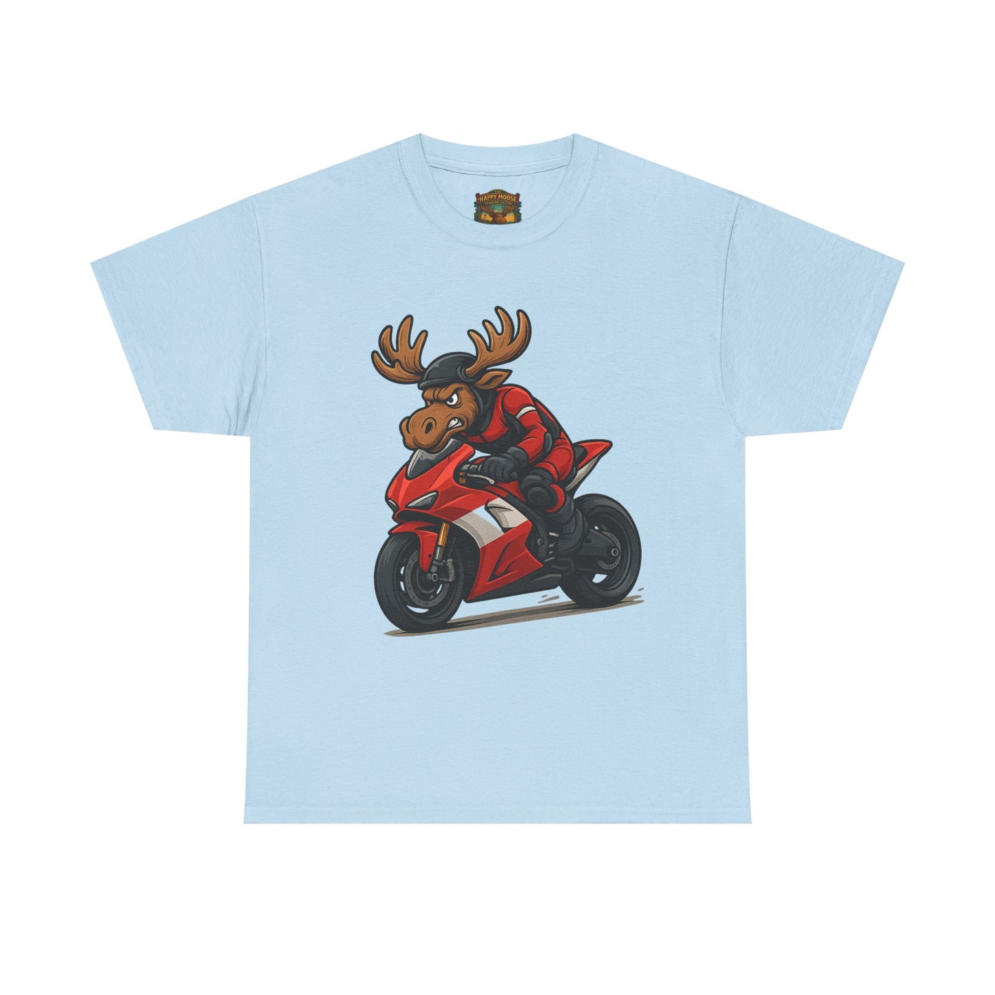 Motorcycle Moose T-Shirt — Funny Biker Graphic Tee