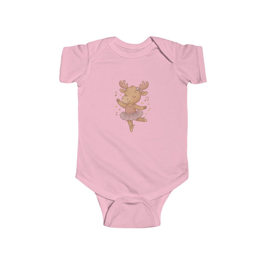 Baby Bodysuit — Cute Ballerina Moose Illustration