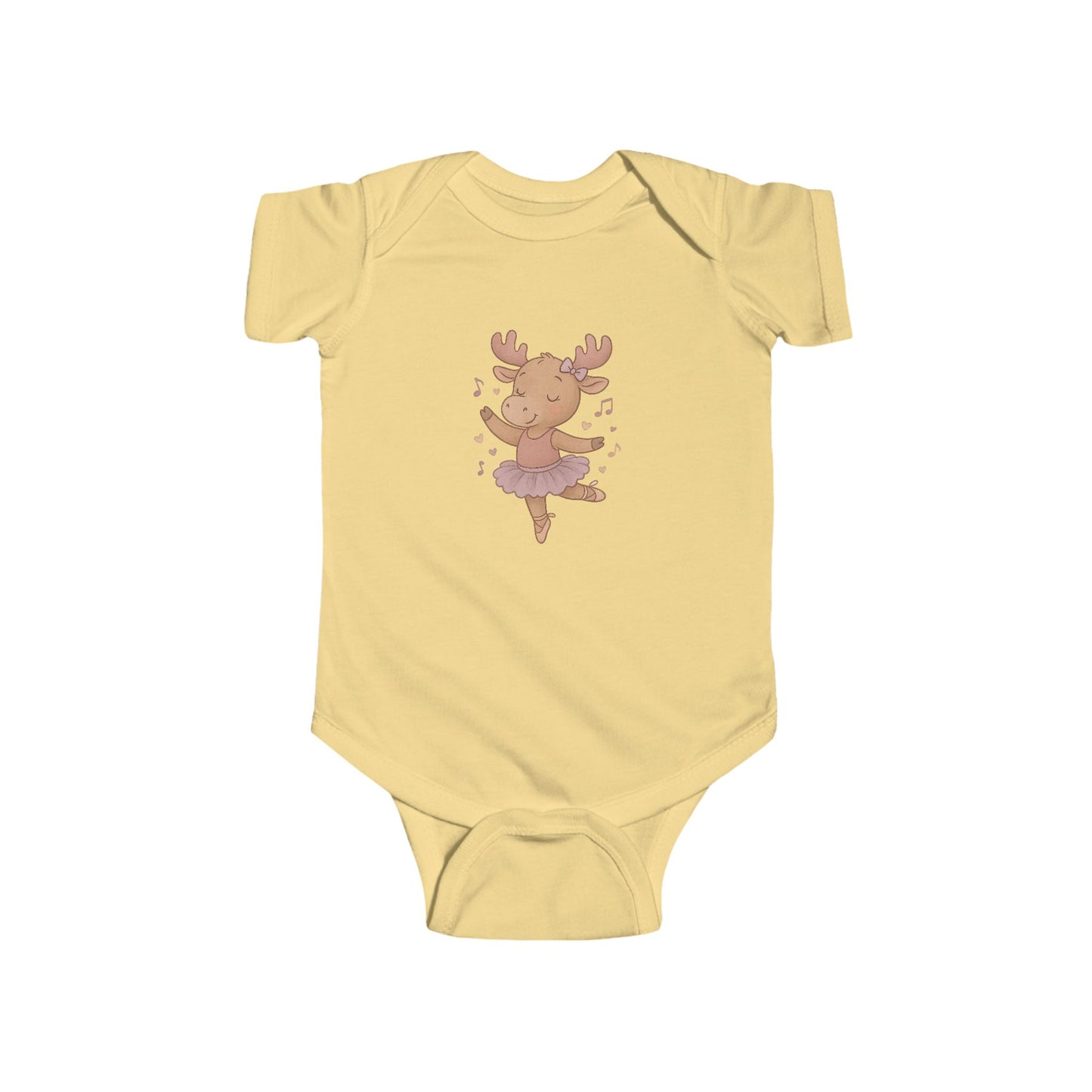 Baby Bodysuit — Cute Ballerina Moose Illustration