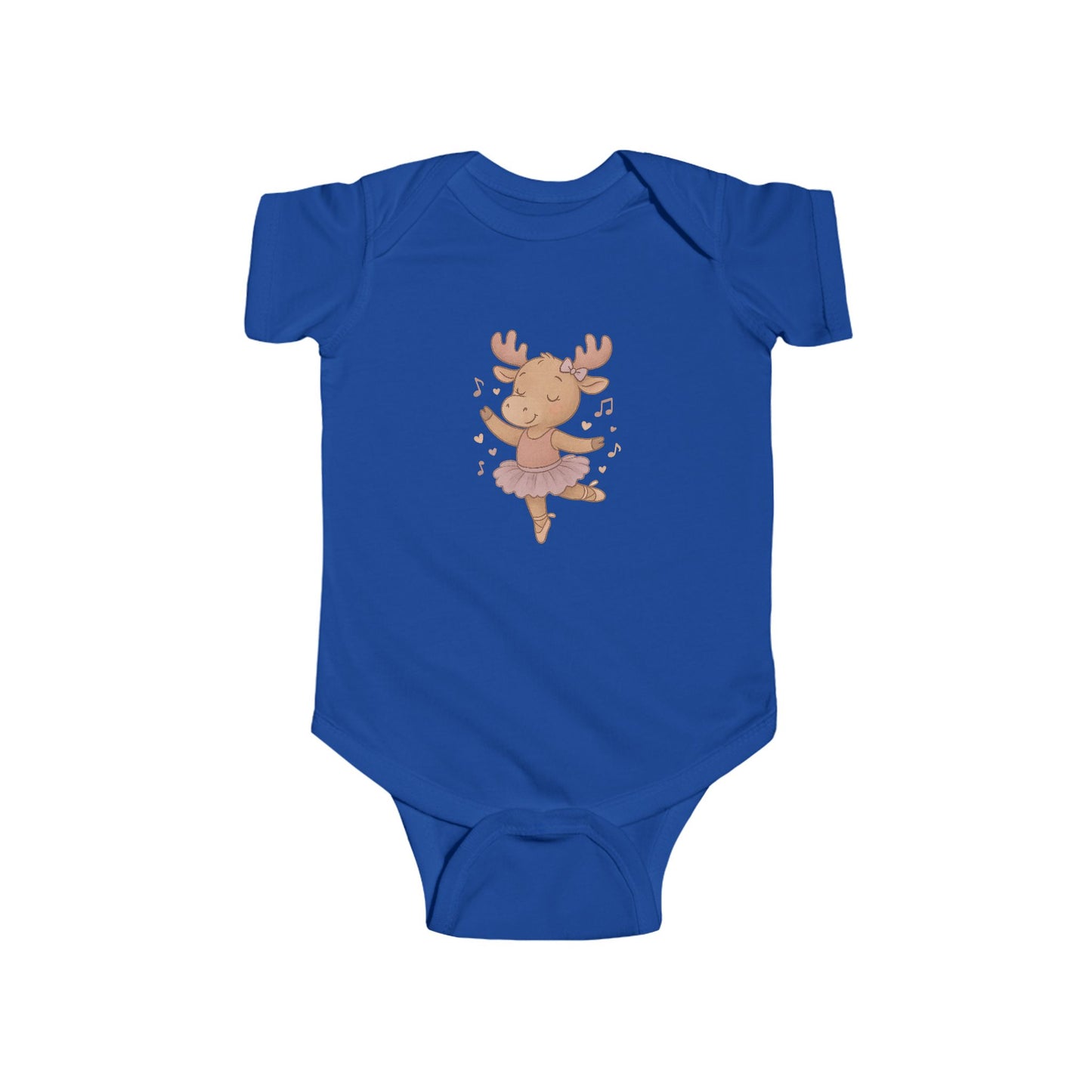 Baby Bodysuit — Cute Ballerina Moose Illustration