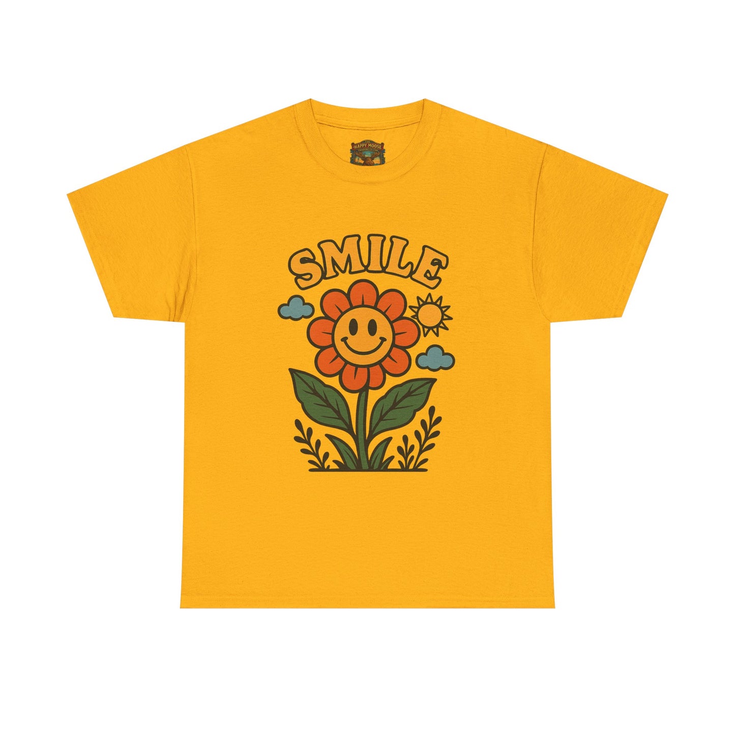 Smile With The Flowers T-Shirt | Floral Typography Tee
