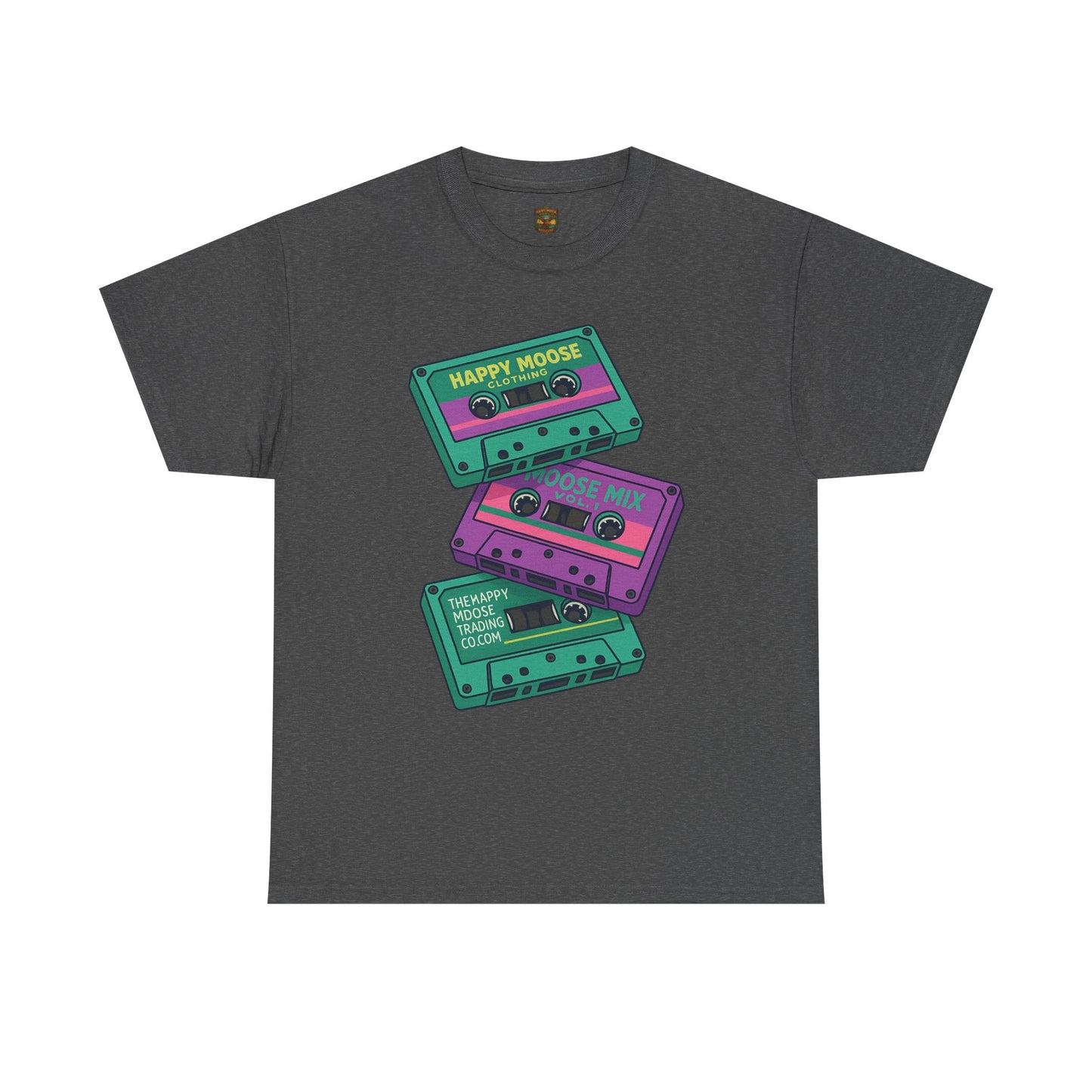 Cassette Stack Tee — Retro 80s Mixtape Graphic T-Shirt