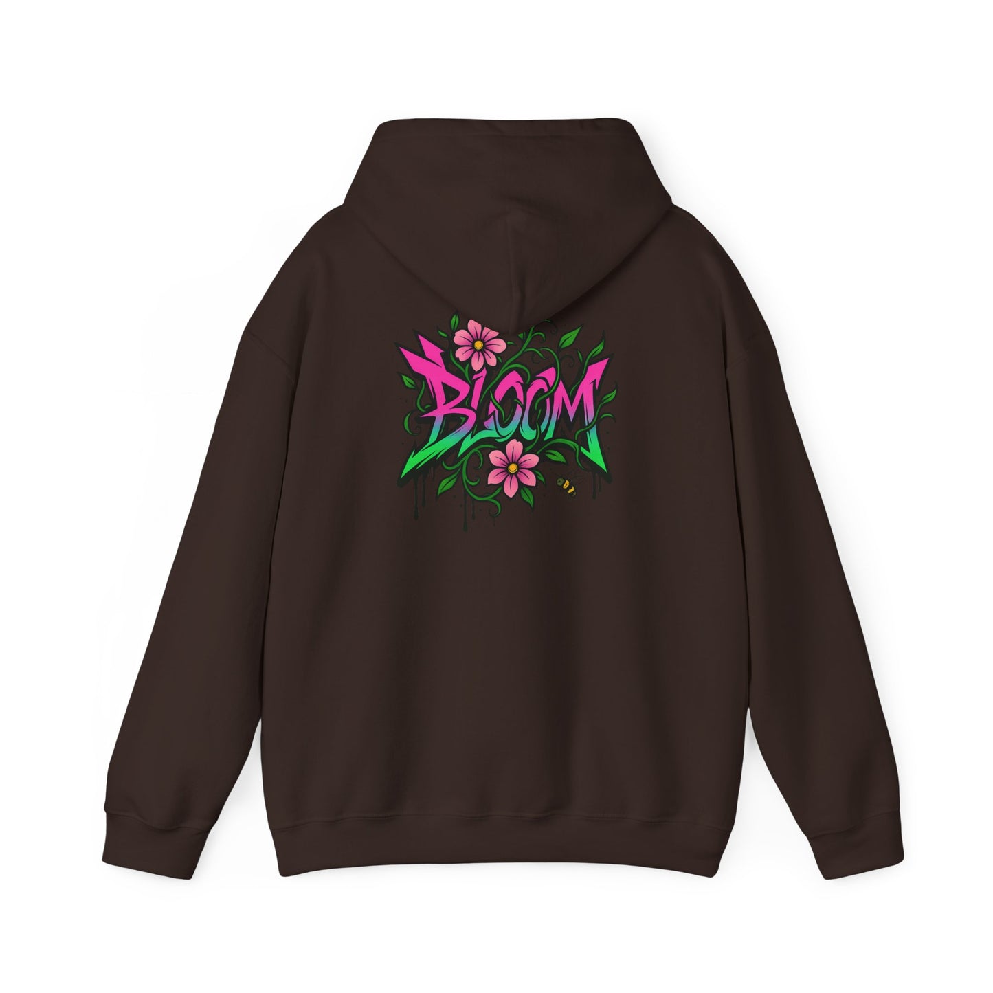 Bloom Floral Graffiti Hoodie — Women's Urban Streetwear Flower Graphic Hooded Sweatshirt