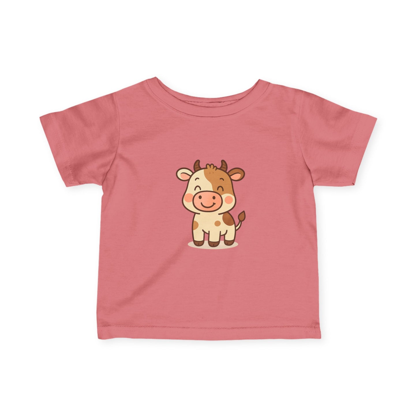Cute Cartoon Cow Infant Tee - Baby Cow Graphic Shirt