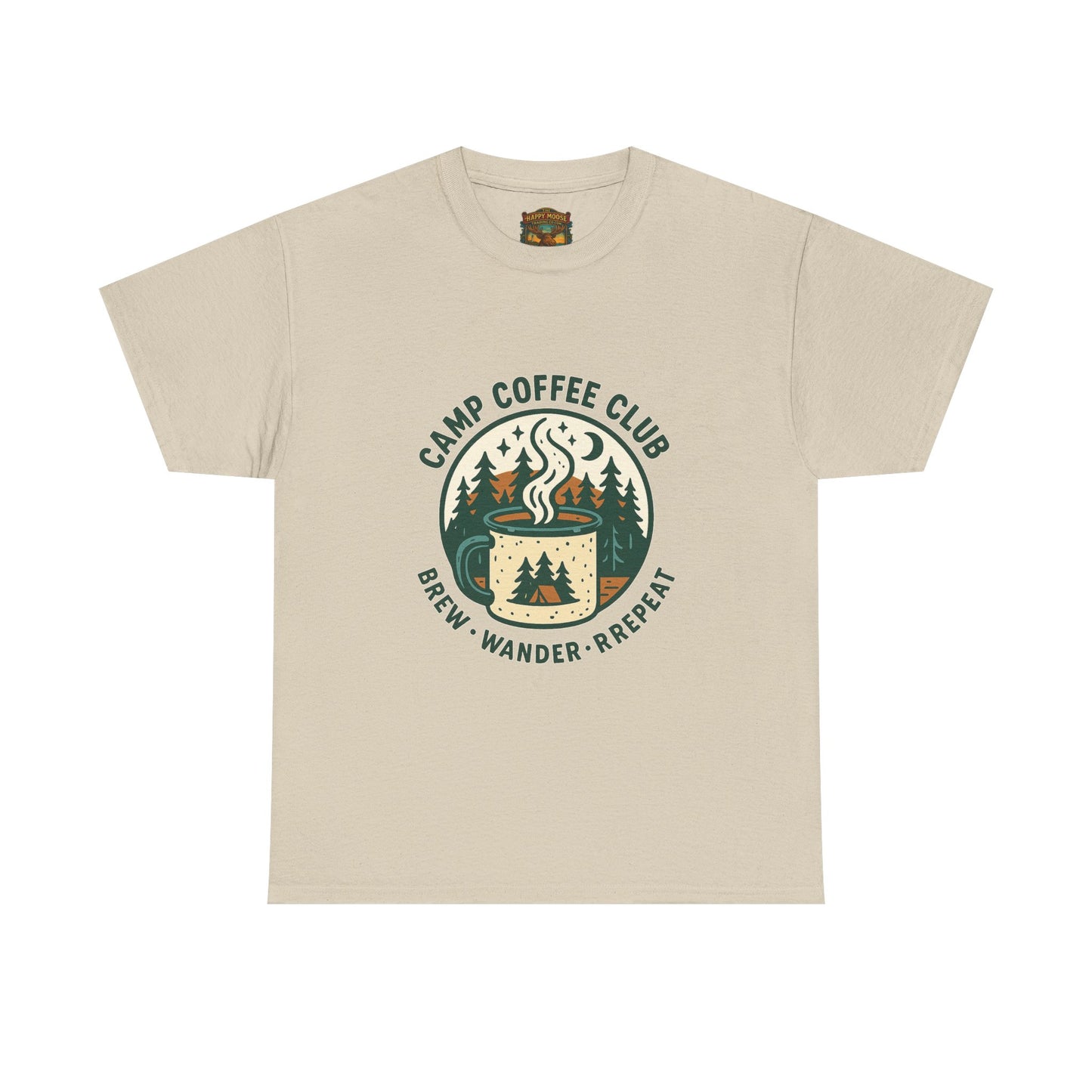 Camp Coffee T-Shirt — 'CAMP COFFEE' Retro Outdoor Tee