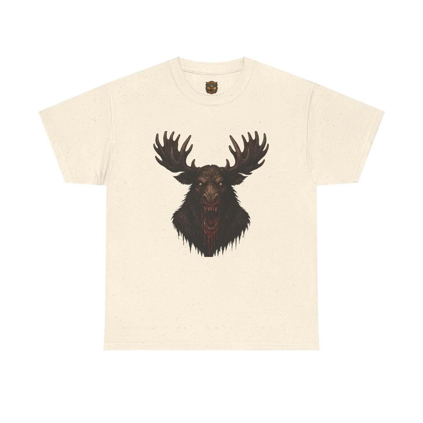 Moose Skull Graphic Tee — Dark Forest Horror Antler Shirt