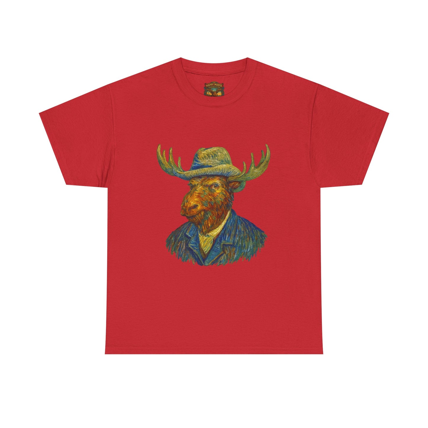 Moose Gogh Self-portrait with Straw Hat |  Art Tee