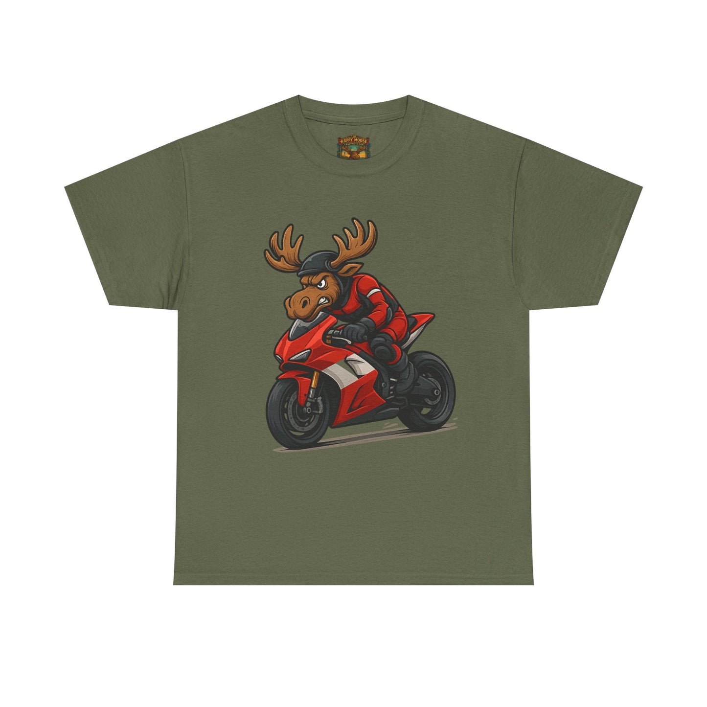 Motorcycle Moose T-Shirt — Funny Biker Graphic Tee
