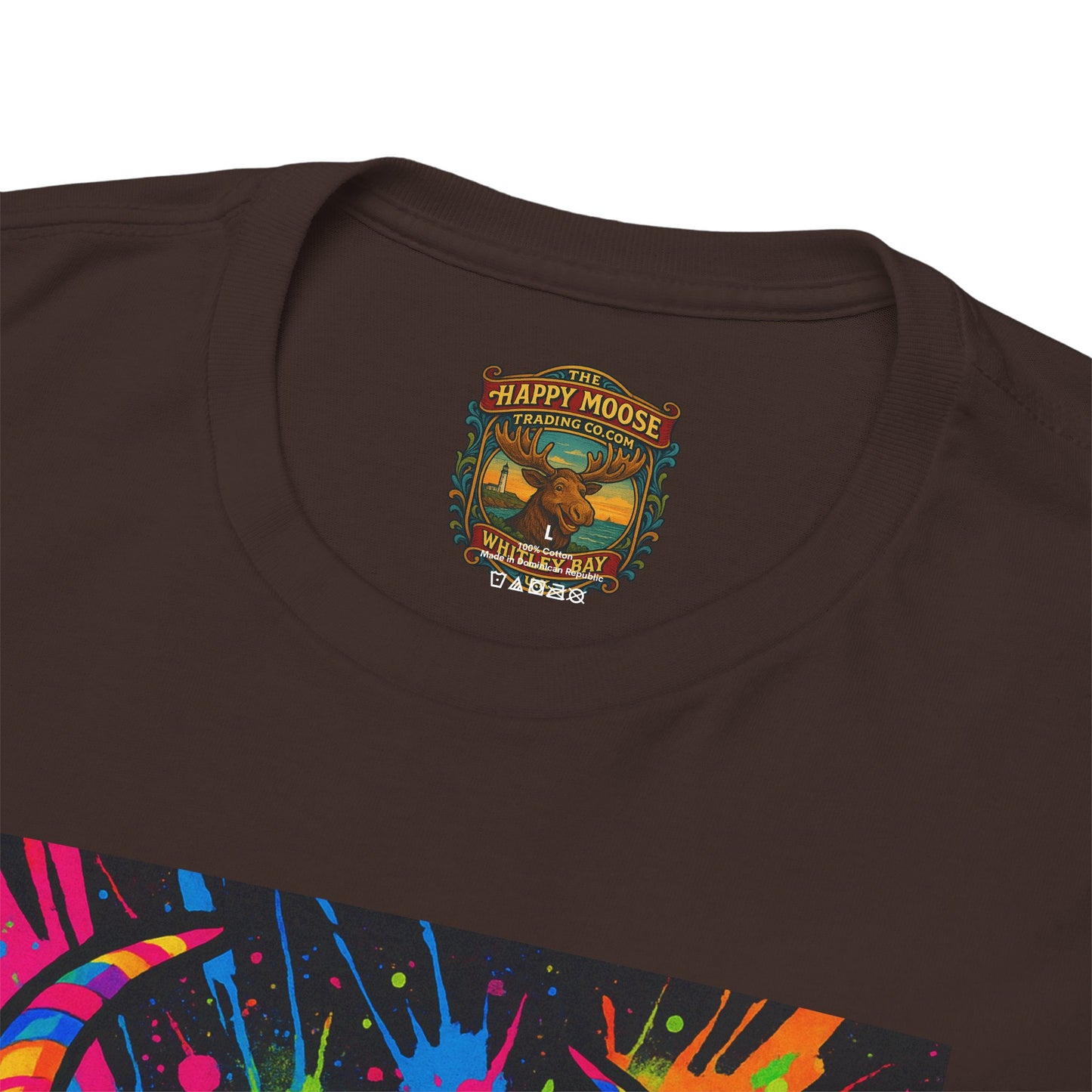 Psycadelic Highland Cow T-Shirt | Retro Rainbow Cow Art 1