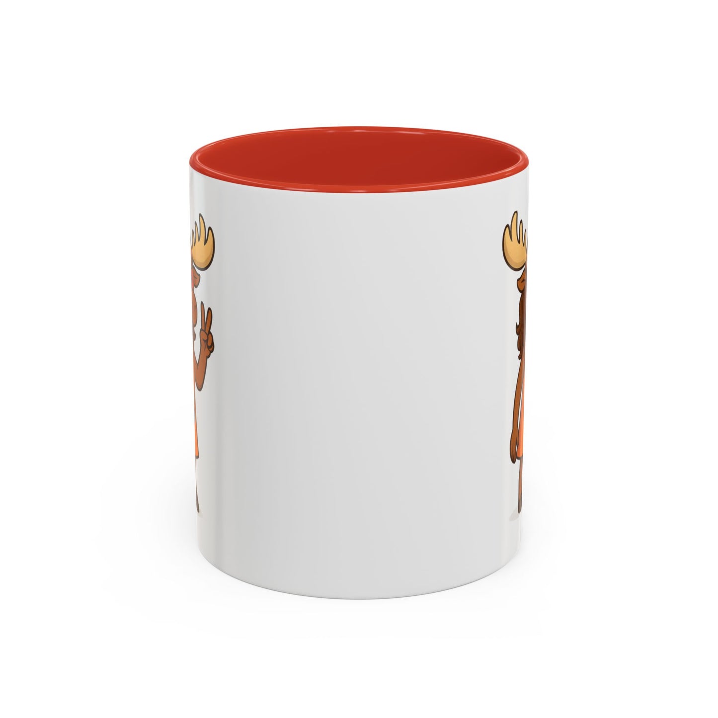 Hippie Moose Coffee Mug — Peace Sign Retro Moose Accent Mug (11/15oz)