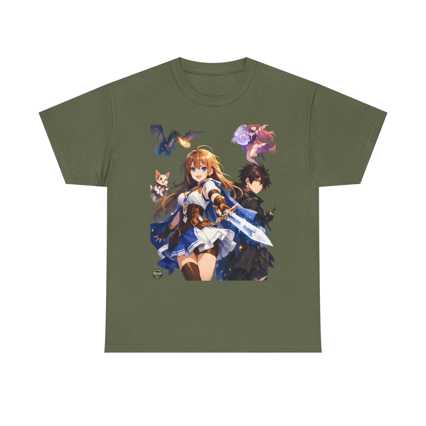 Fantasy Adventure Girl & Companion Anime T-Shirt #E002