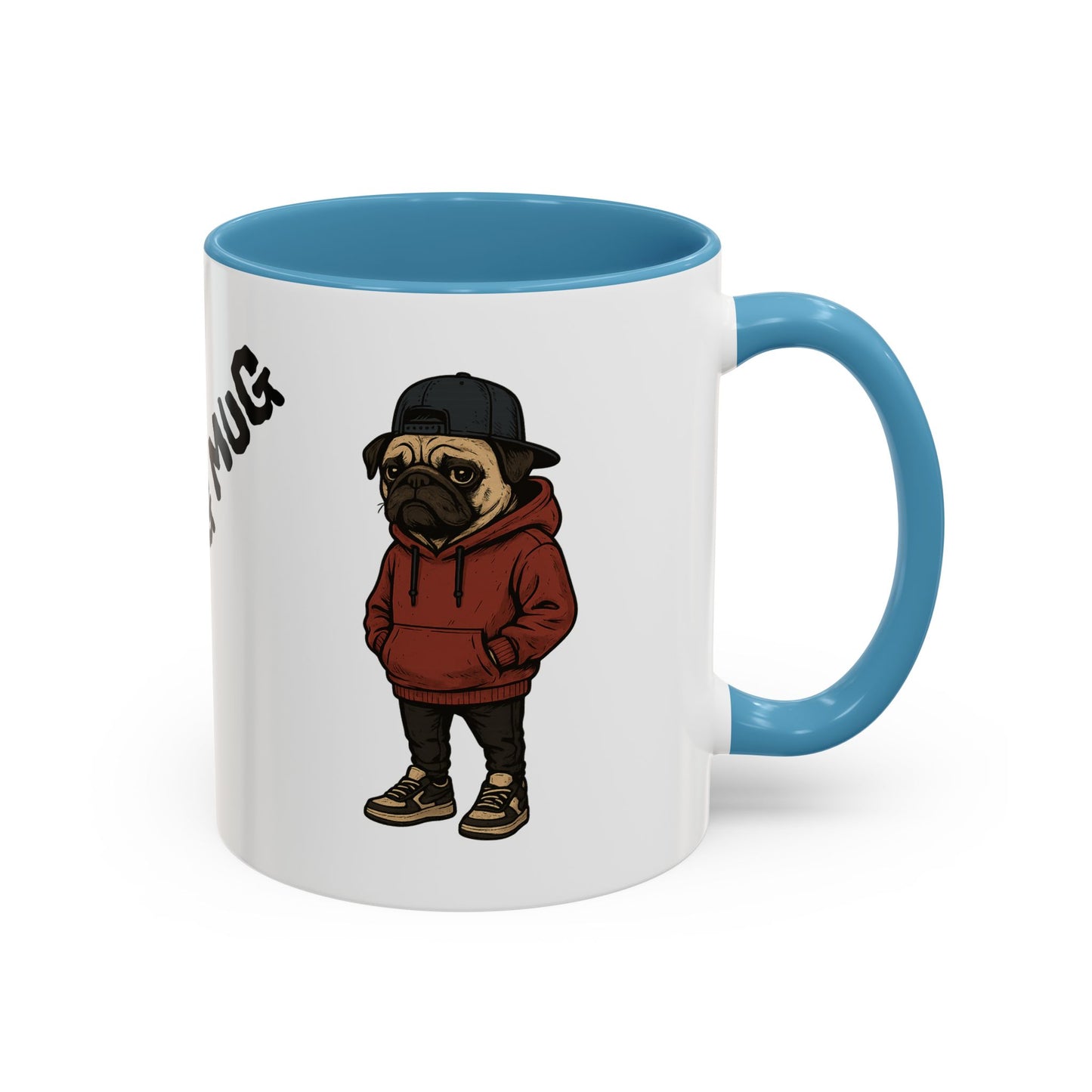 The Pug Mug Accent Coffee Mug — Cute Pug Cartoon Gift (11/15oz)