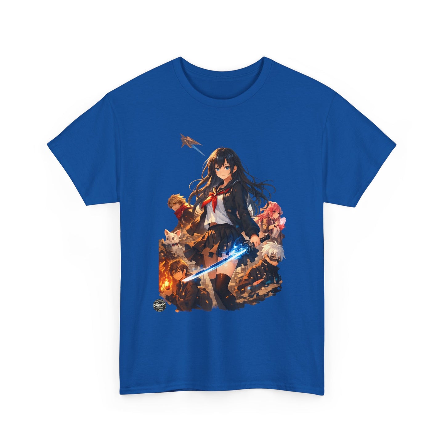 Anime Fantasy Heroine T-Shirt — Sword & Crew Art Tee #E008