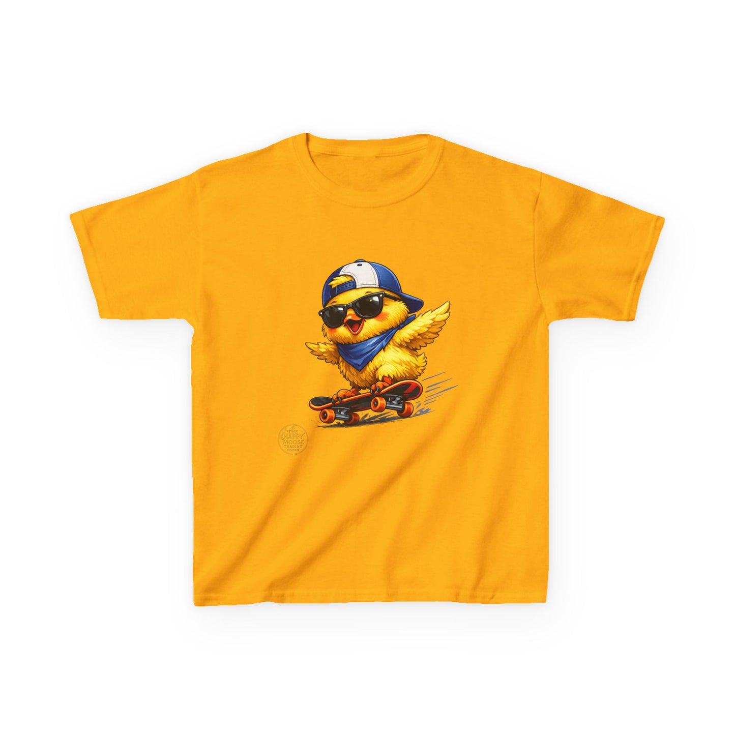 Skateboard Chick Kids T‑Shirt — Cool Sunglasses Duck Skateboard Graphic Tee