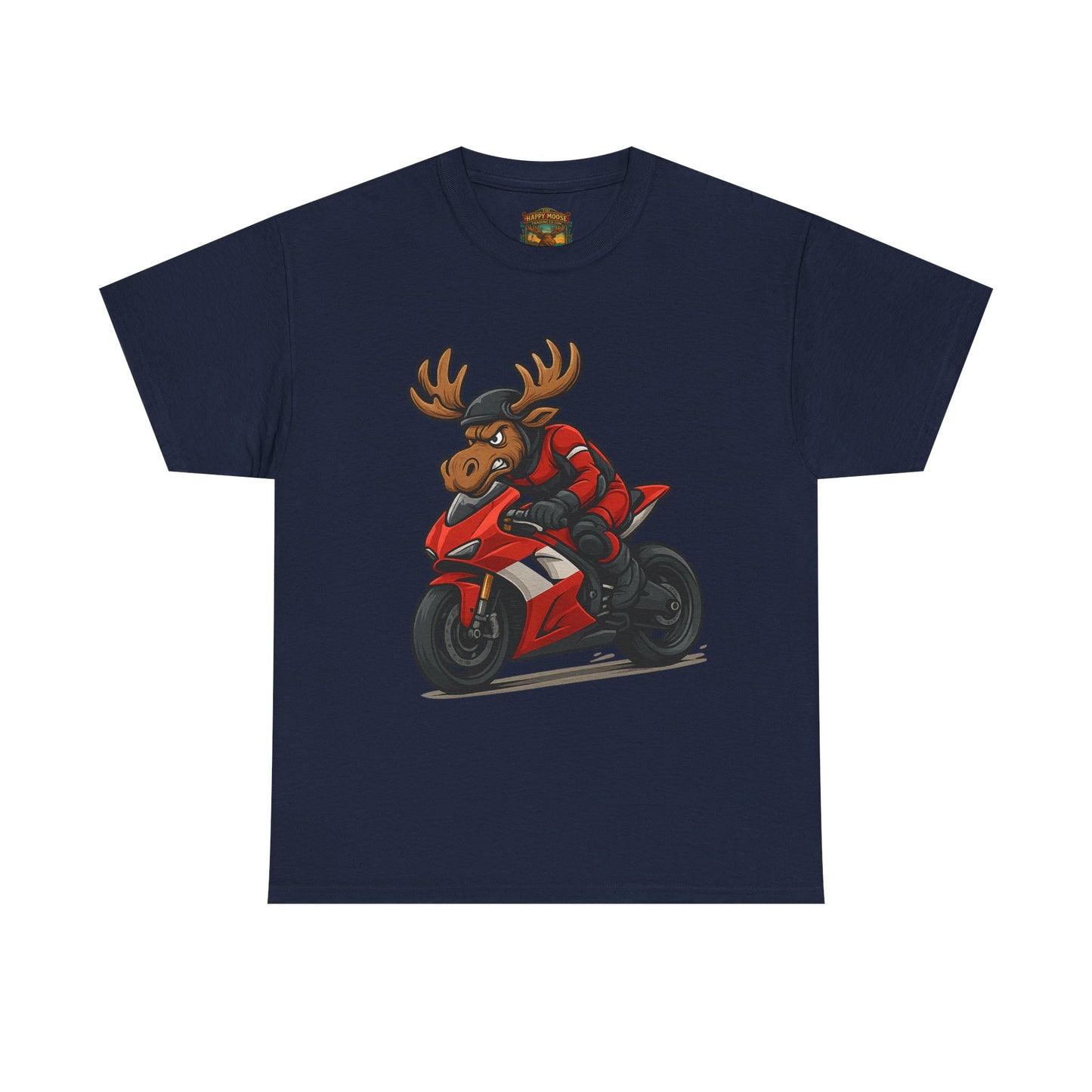 Motorcycle Moose T-Shirt — Funny Biker Graphic Tee