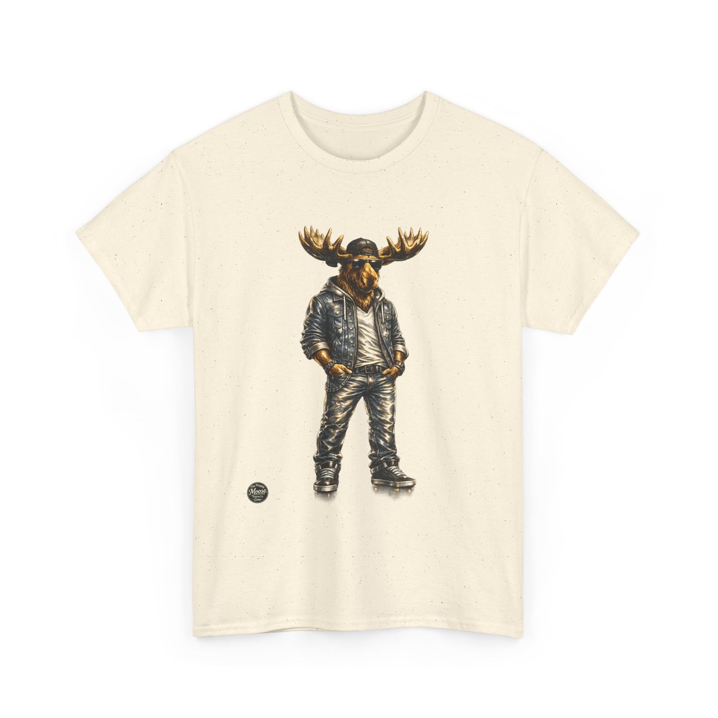 Rustic Urban Moose Graphic Tee — Outdoorsy Moose Illustration T-Shirt