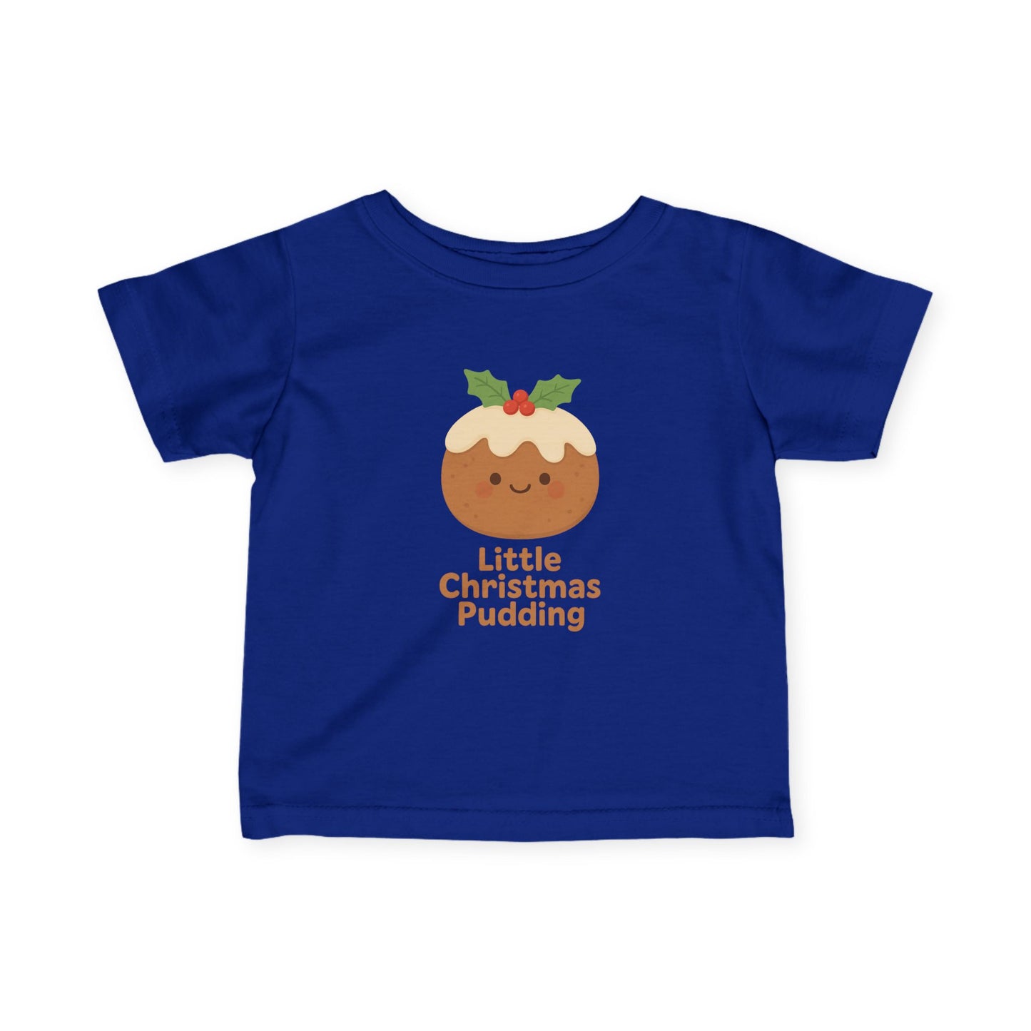 Infant Tee - "Little Christmas Pudding" Cute Holiday Baby Shirt