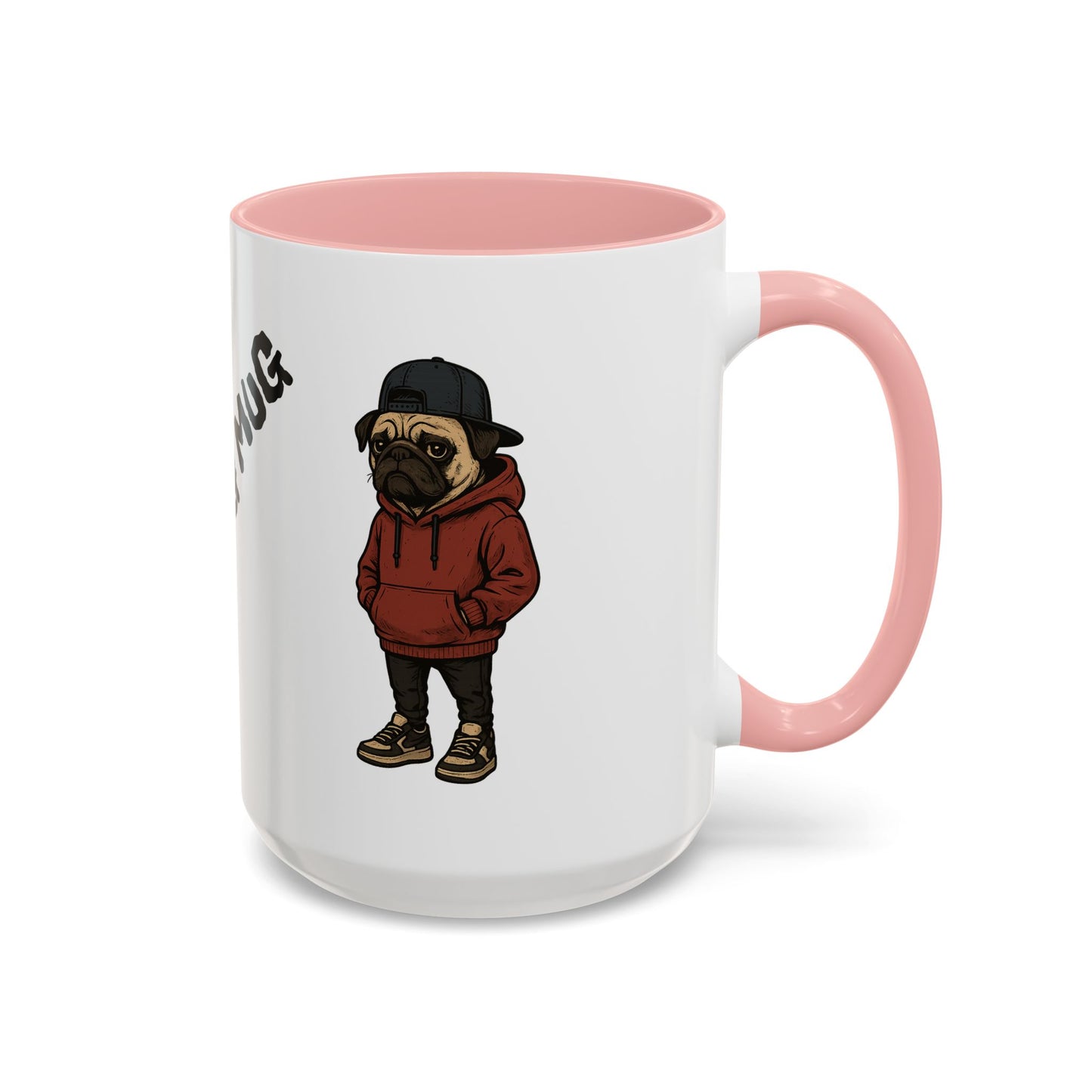 The Pug Mug Accent Coffee Mug — Cute Pug Cartoon Gift (11/15oz)