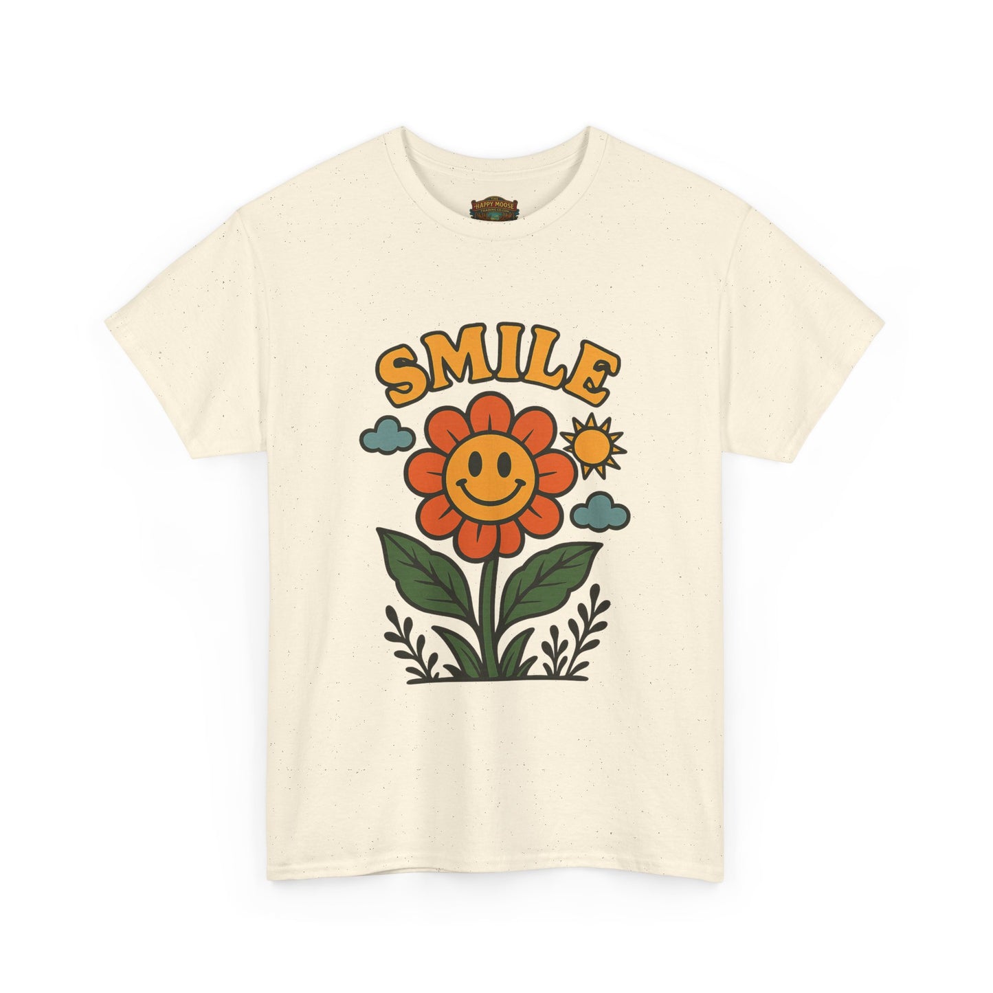 Smile With The Flowers T-Shirt | Floral Typography Tee