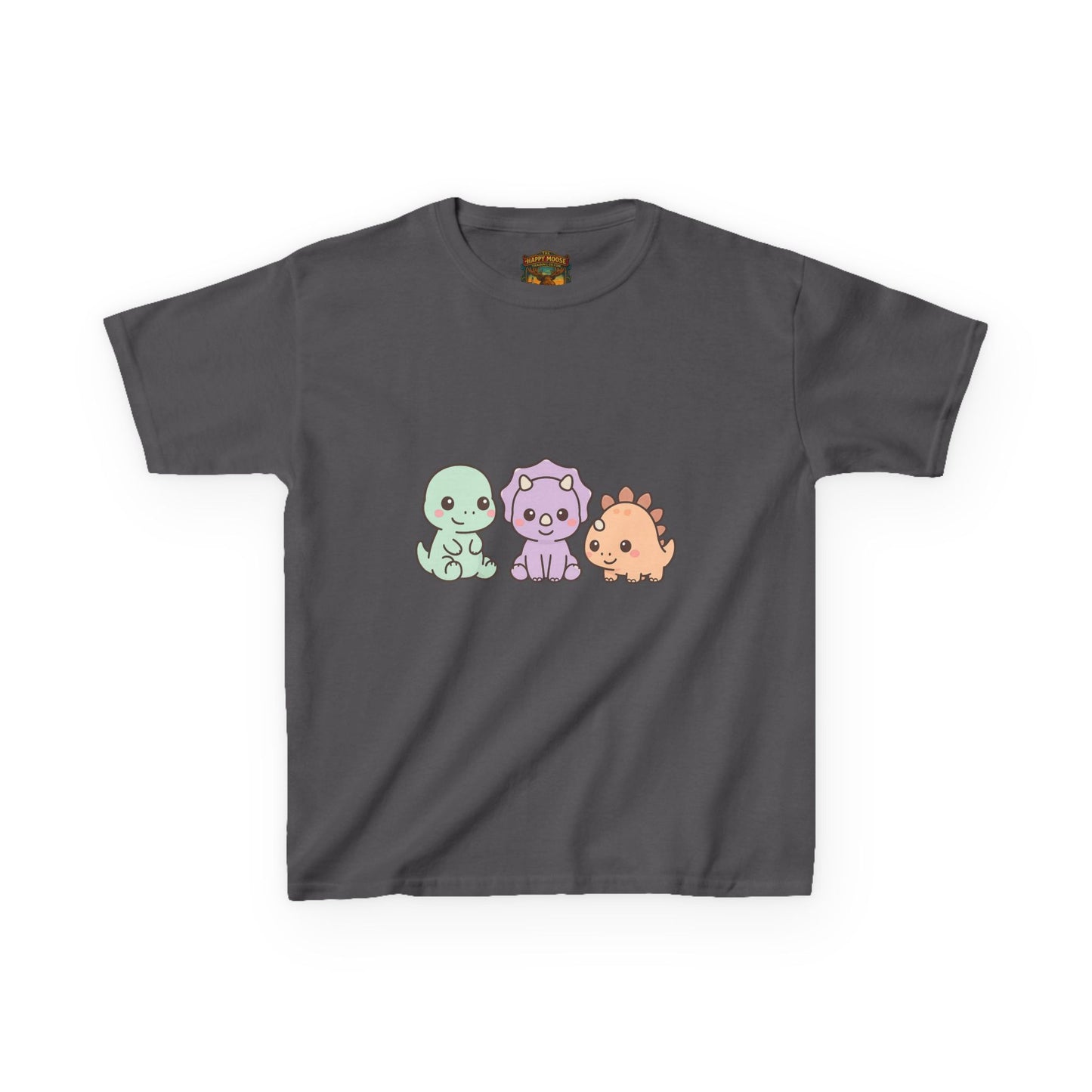 Kids Dino Trio T‑Shirt — Cute Pastel Dinosaur Graphic Tee for Toddlers & Children