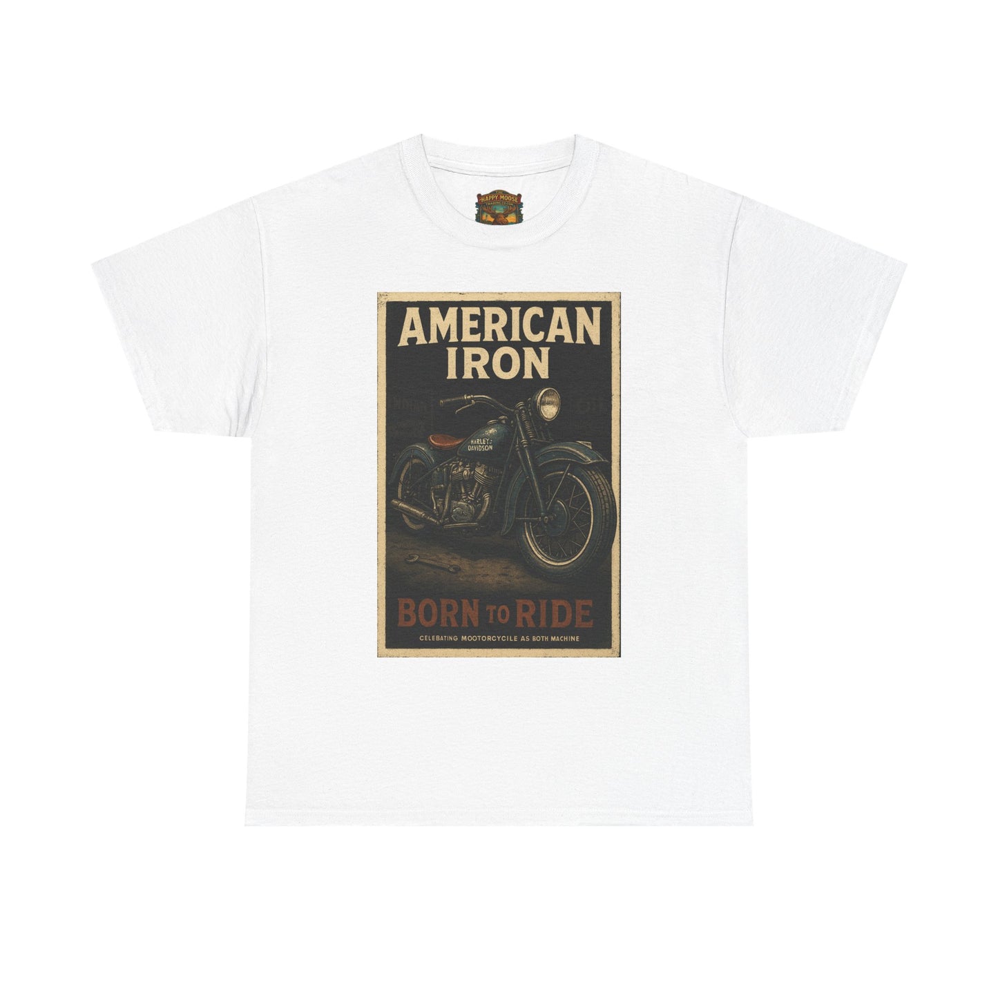 American Iron Motorcycle Poster Tee | Born to Ride