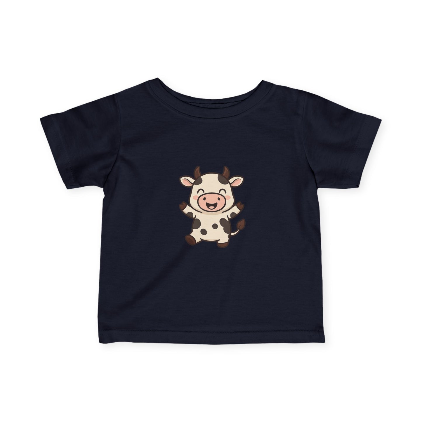 Cute Baby Cow Infant Tee — Adorable Cartoon Calf Bodysuit Shirt