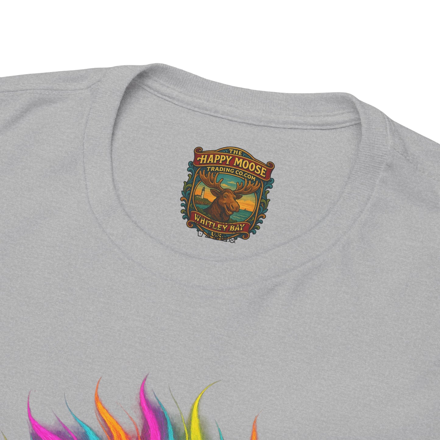 Colorful Highland Cow T-Shirt — Vibrant Rainbow Yak Graphic Tee