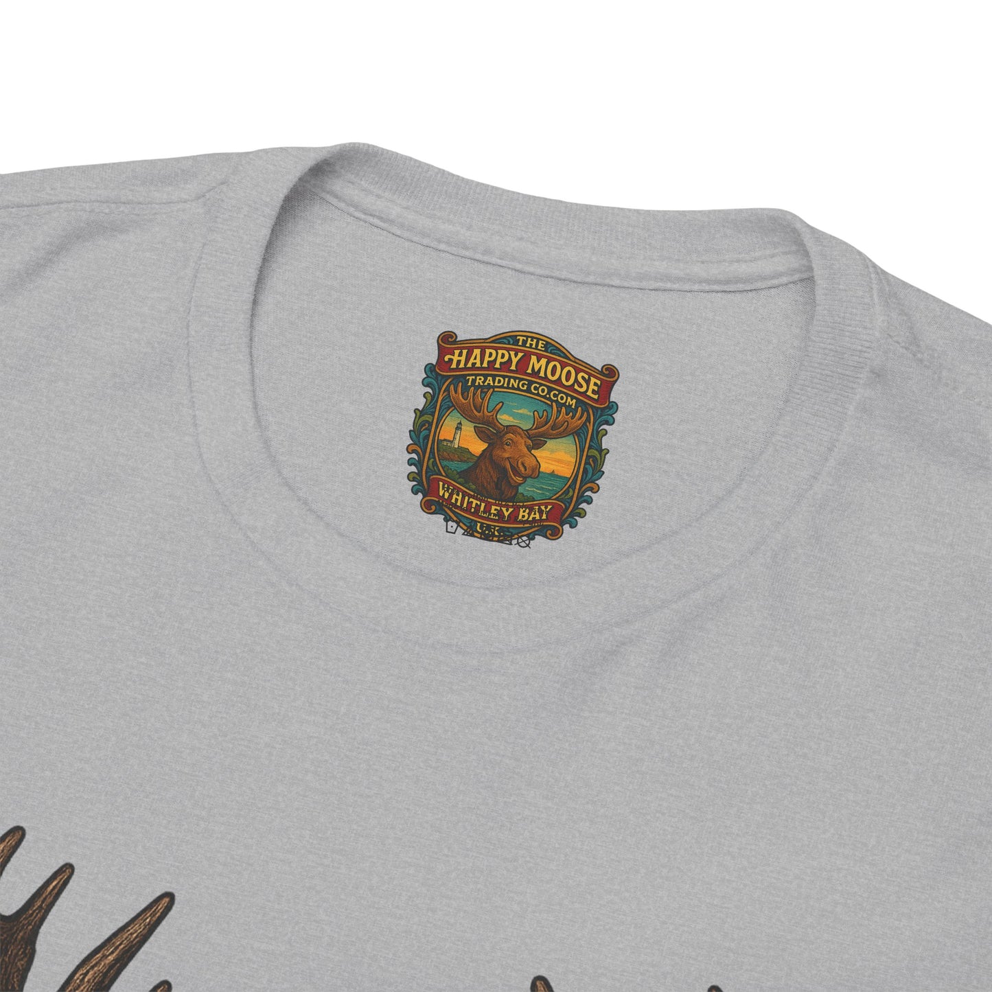 Moose Skull Graphic Tee — Dark Forest Horror Antler Shirt