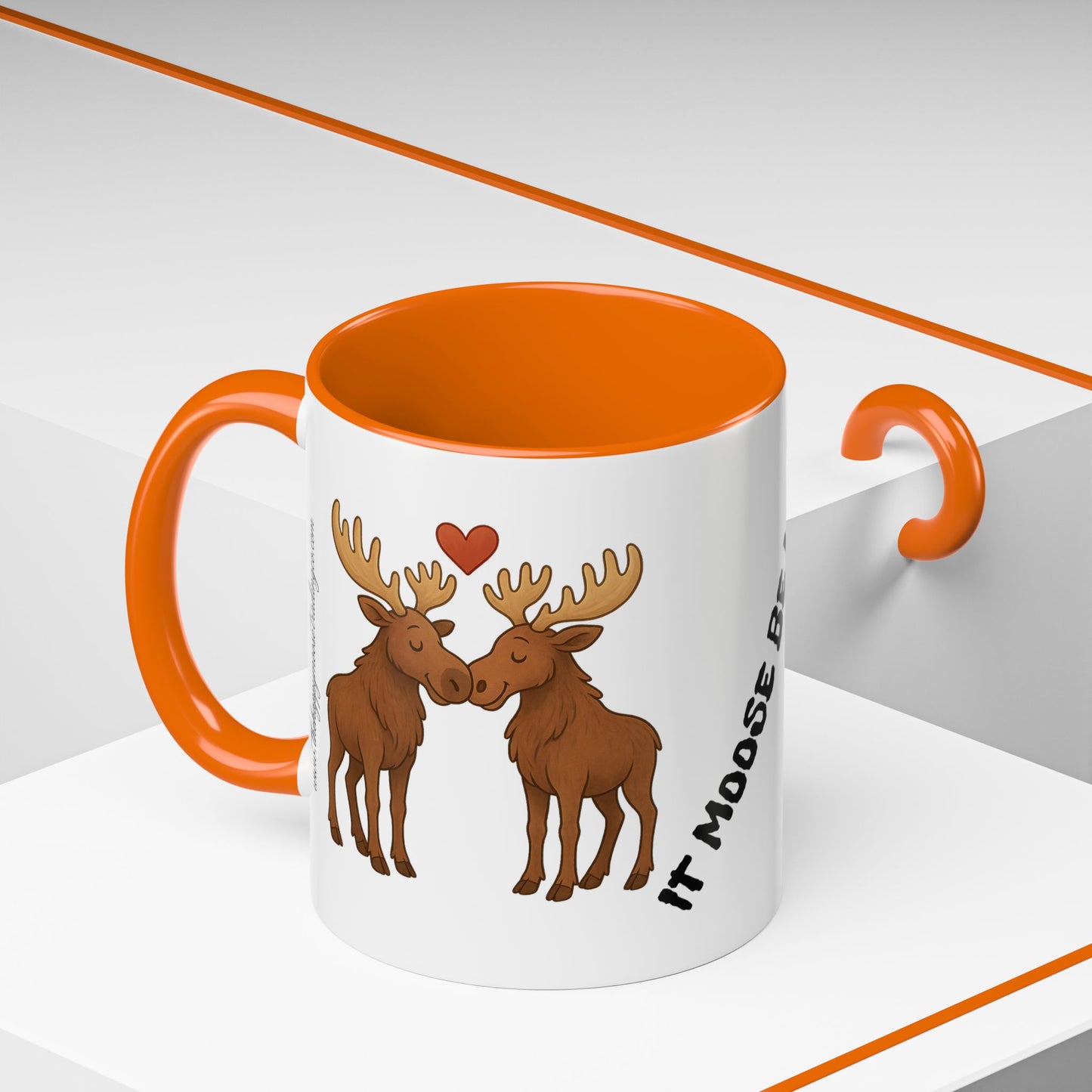 It Moose Be Love Coffee Mug — Cute Romantic Moose Couples Accent Mug (11/15oz)