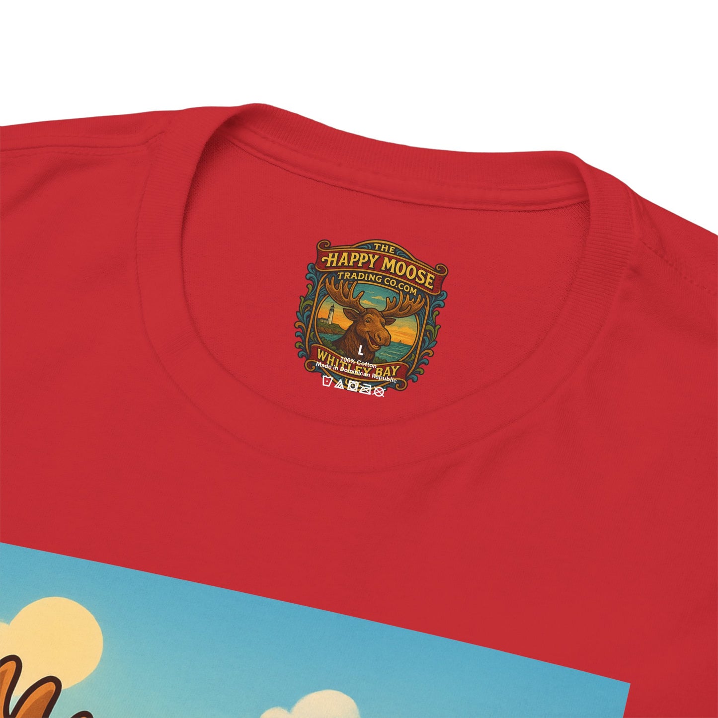 Happy Moose on a Motorcycle T-Shirt | Vintage Biker Animal Tee