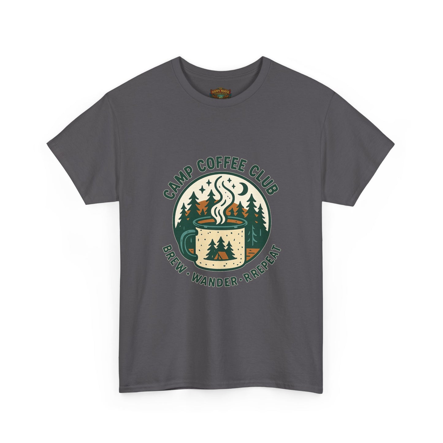 Camp Coffee T-Shirt — 'CAMP COFFEE' Retro Outdoor Tee