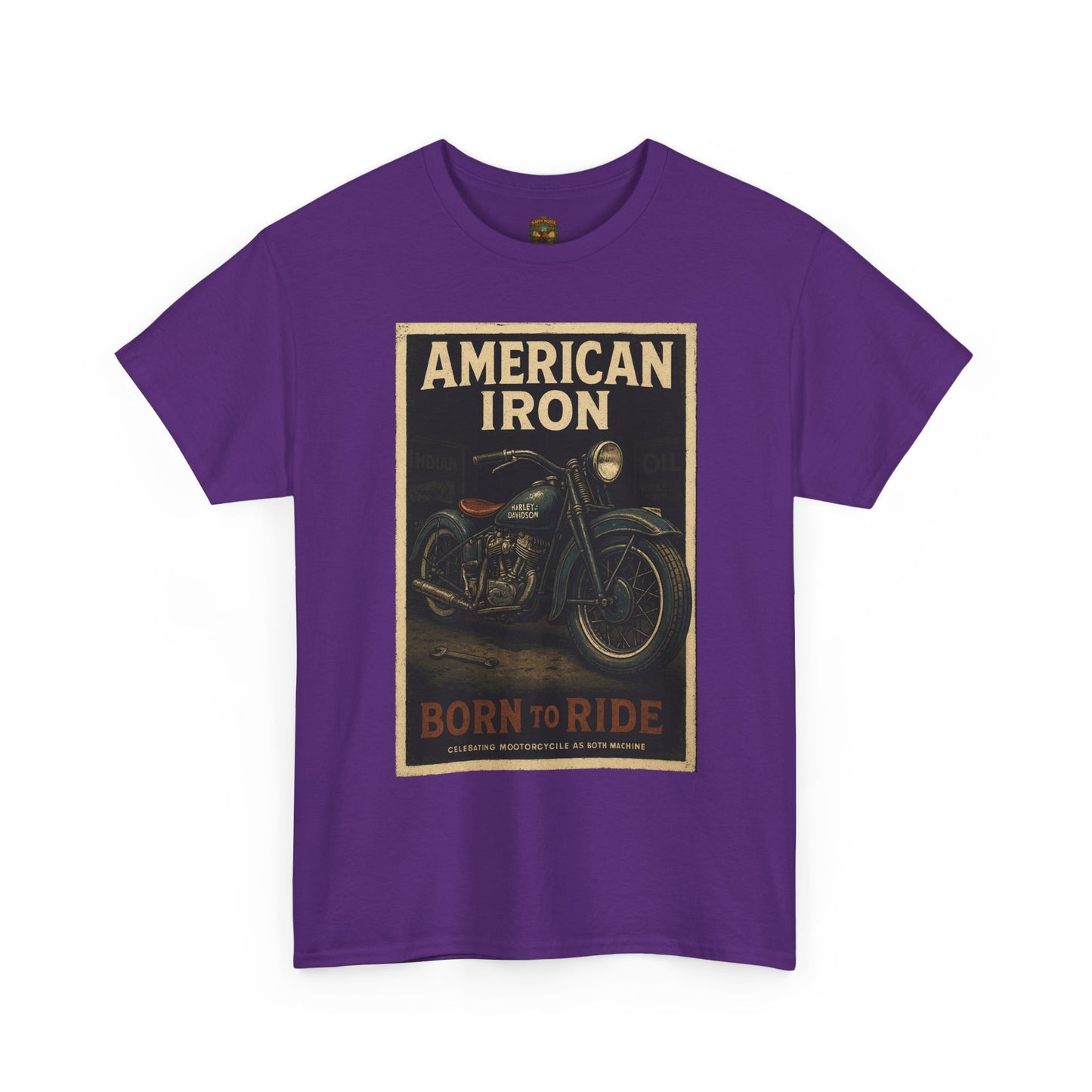 American Iron Motorcycle Poster Tee | Born to Ride
