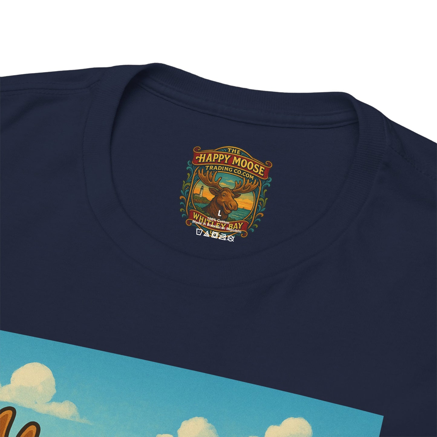 Happy Moose Motorcycle T-Shirt | Vintage Biker Moose Illustration