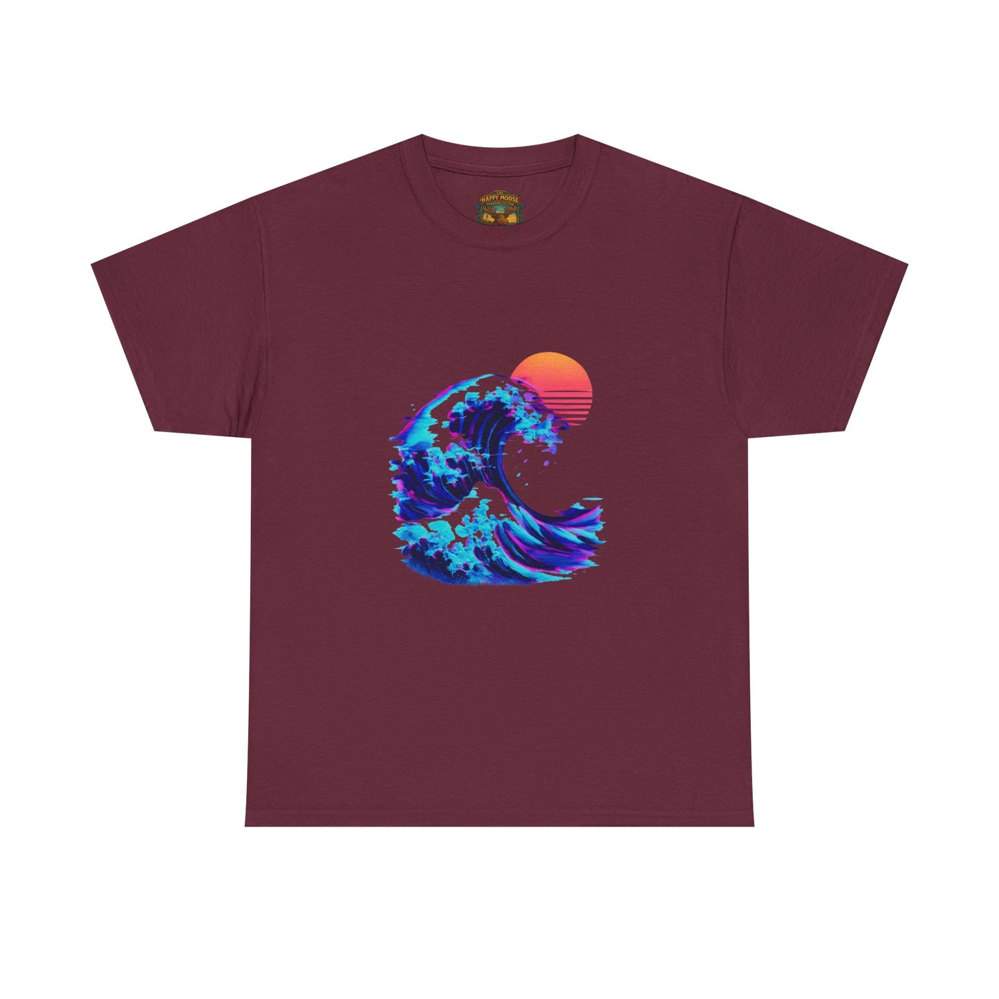 Wave Sunset T-Shirt — Retro Ocean Wave Graphic Tee