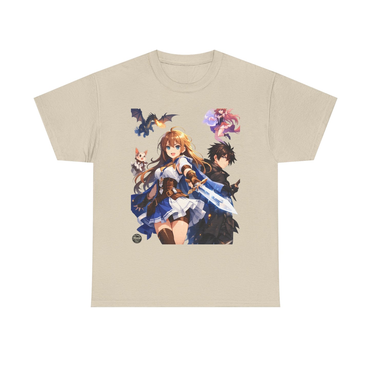 Fantasy Adventure Girl & Companion Anime T-Shirt #E002