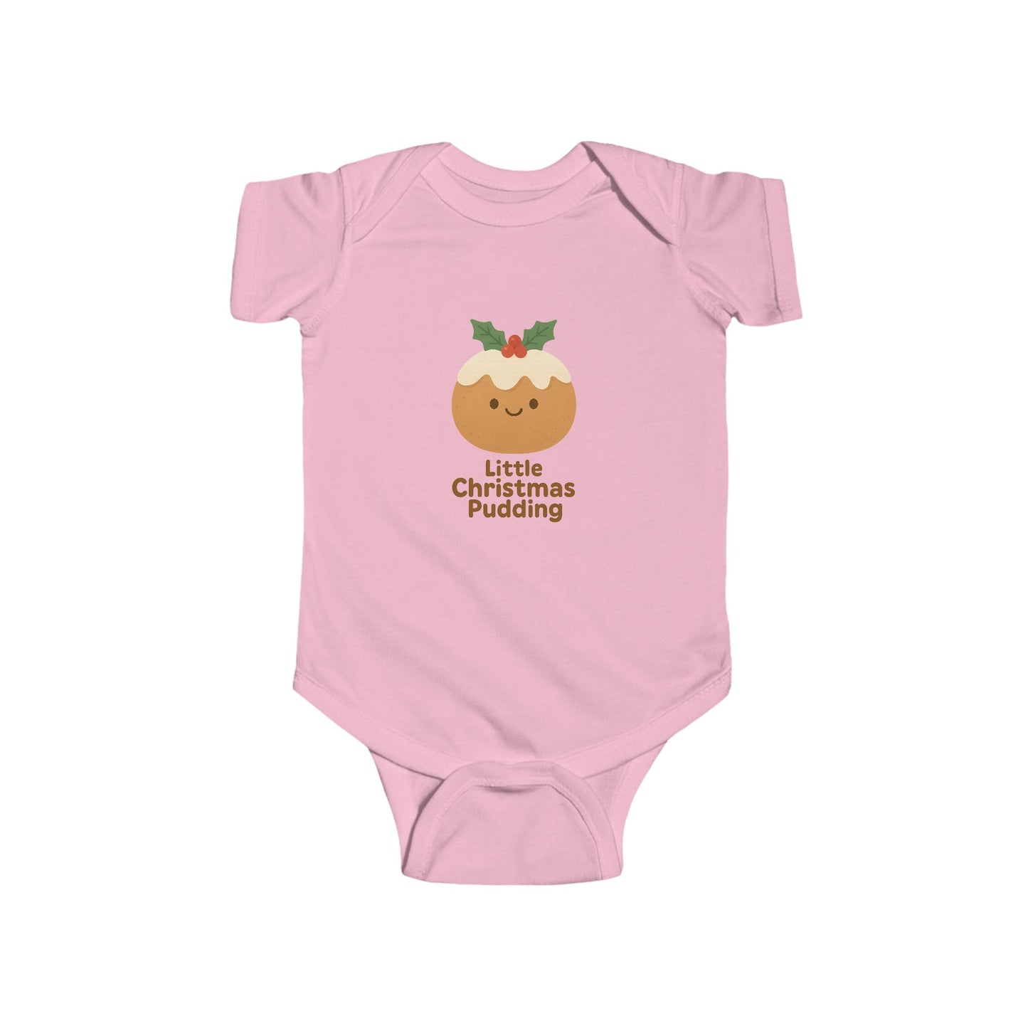 Baby Bodysuit — Cute 'Little Christmas Pudding' Holiday Onesie