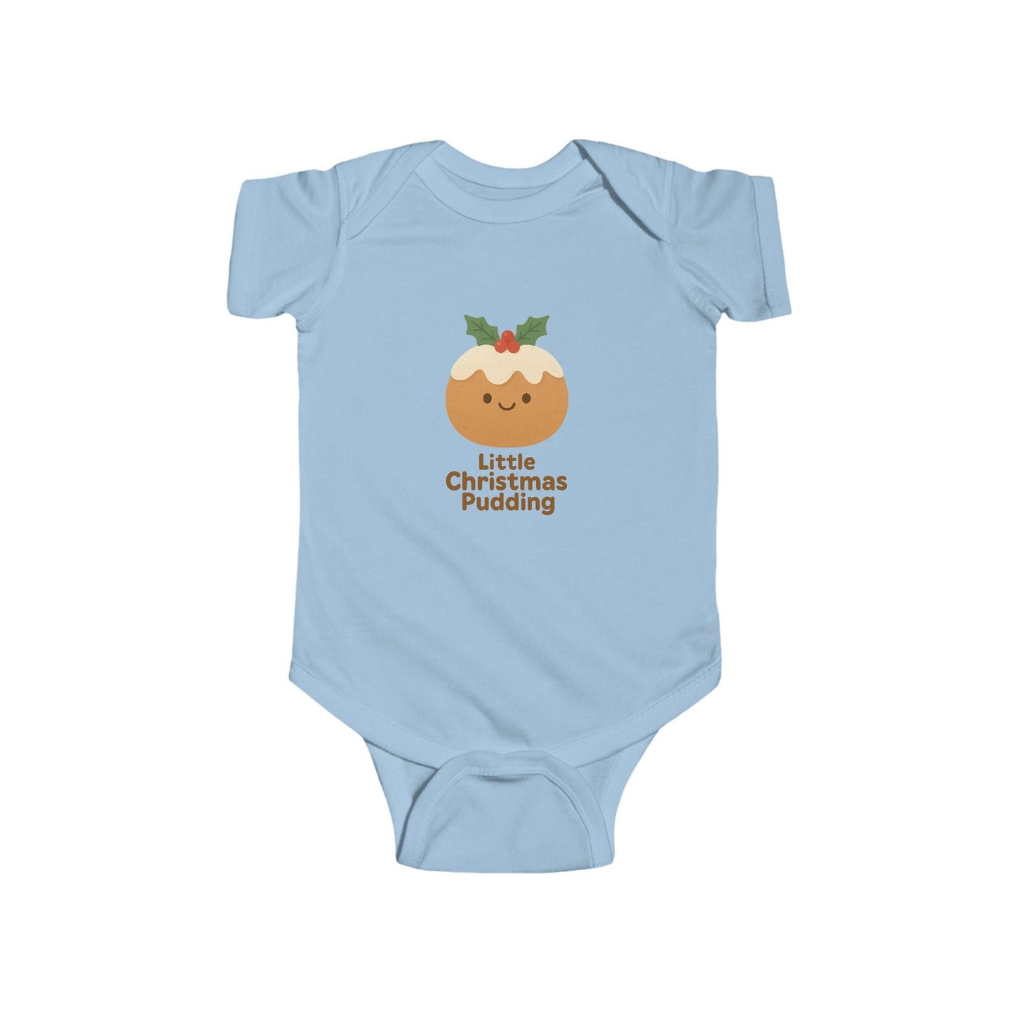 Baby Bodysuit — Cute 'Little Christmas Pudding' Holiday Onesie